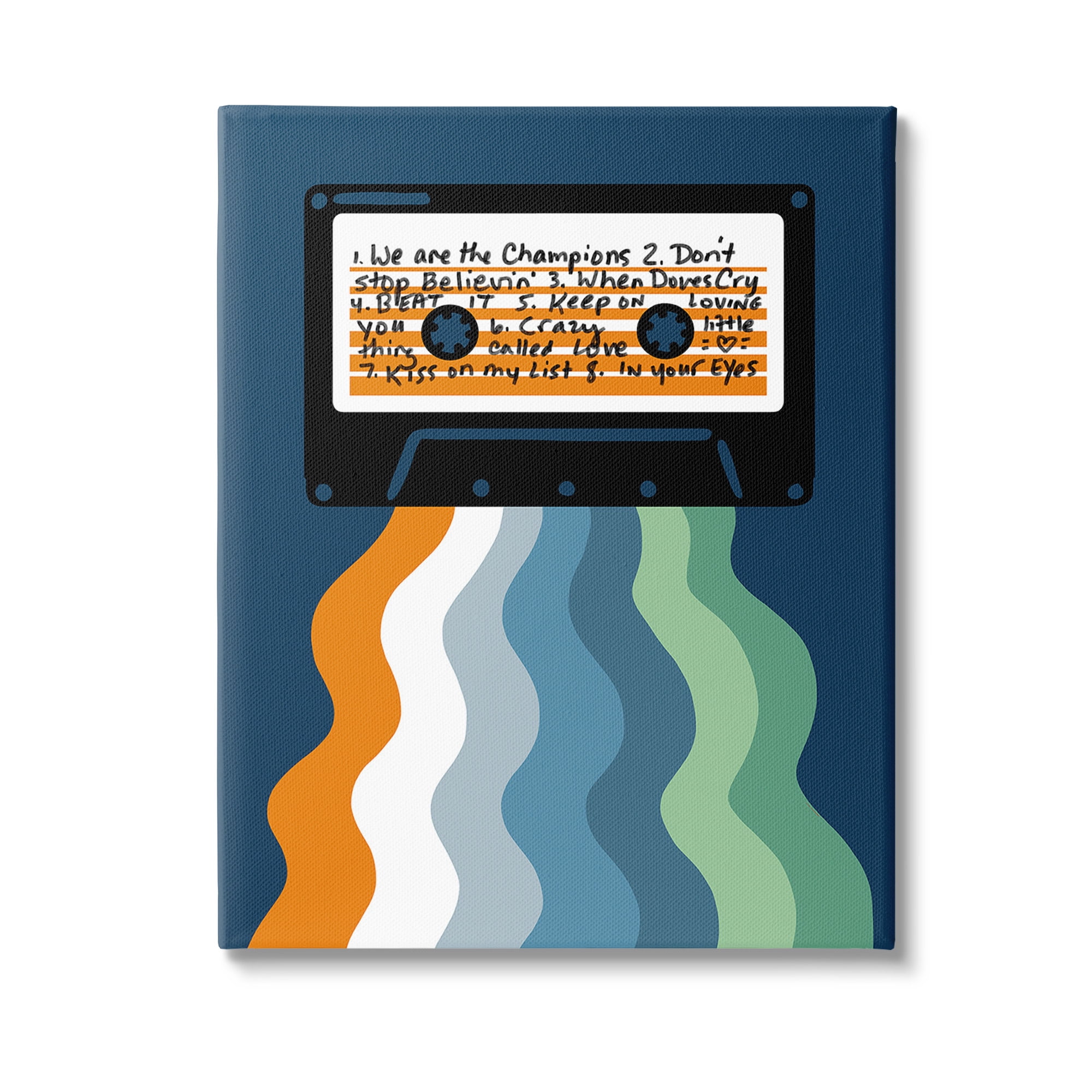 Stupell Industries Mix Tape Cassette Novelty Painting Gallery Wrapped Canvas Art Print Wall Art, 24 x 30