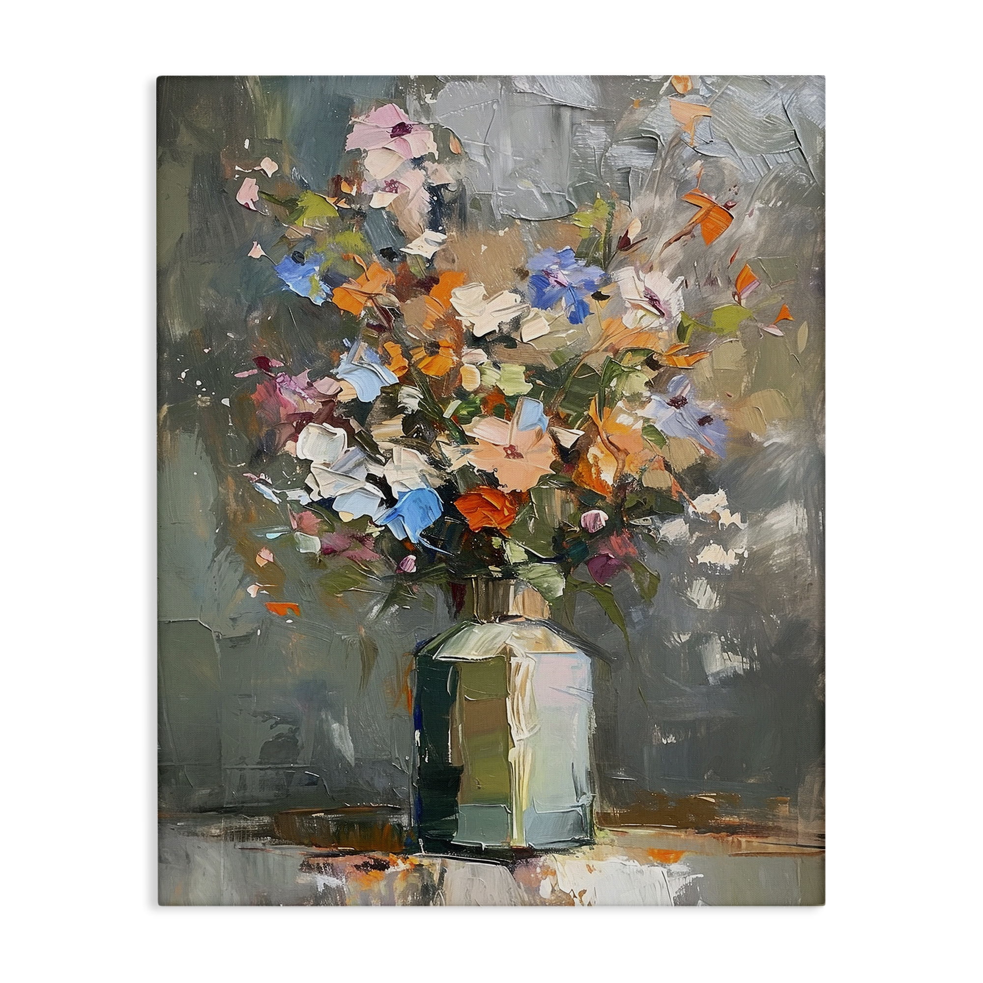 Stupell Industries Mixed Bold Bouquet Botanical & Floral Painting Gallery Wrapped Canvas Art Print Wall Art, 36 x 48