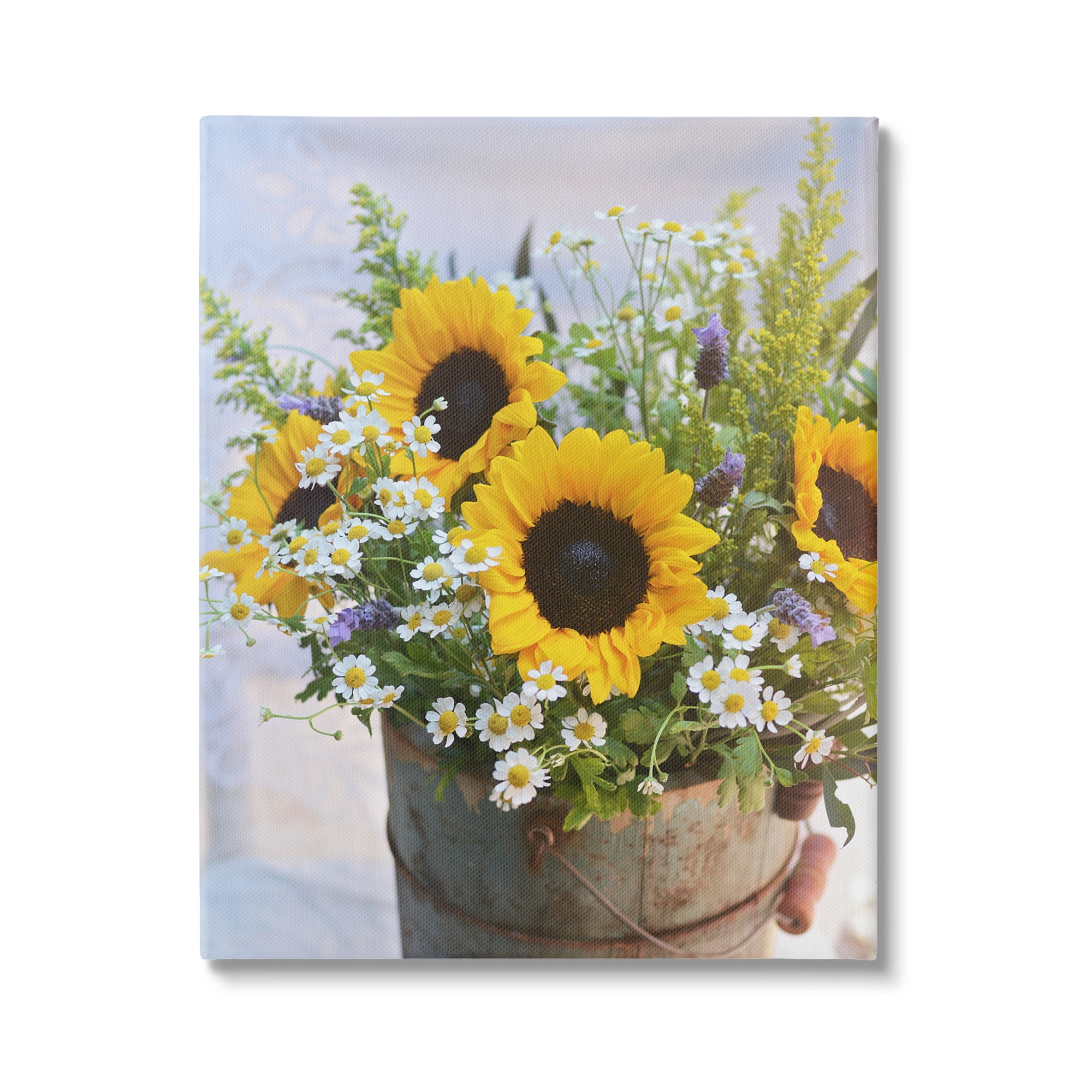 Stupell Industries Mixed Country Bouquet Botanical & Floral Photography Gallery Wrapped Canvas Art Print Wall Art, 24 x 30