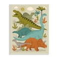 thumbnail image 1 of Stupell Industries Mixed Dinosaurs Grazing Wildlife Botanicals Sunny Day Wood Wall Art, 13 x 19, Design by Lisa Perry Whitebutton, 1 of 5