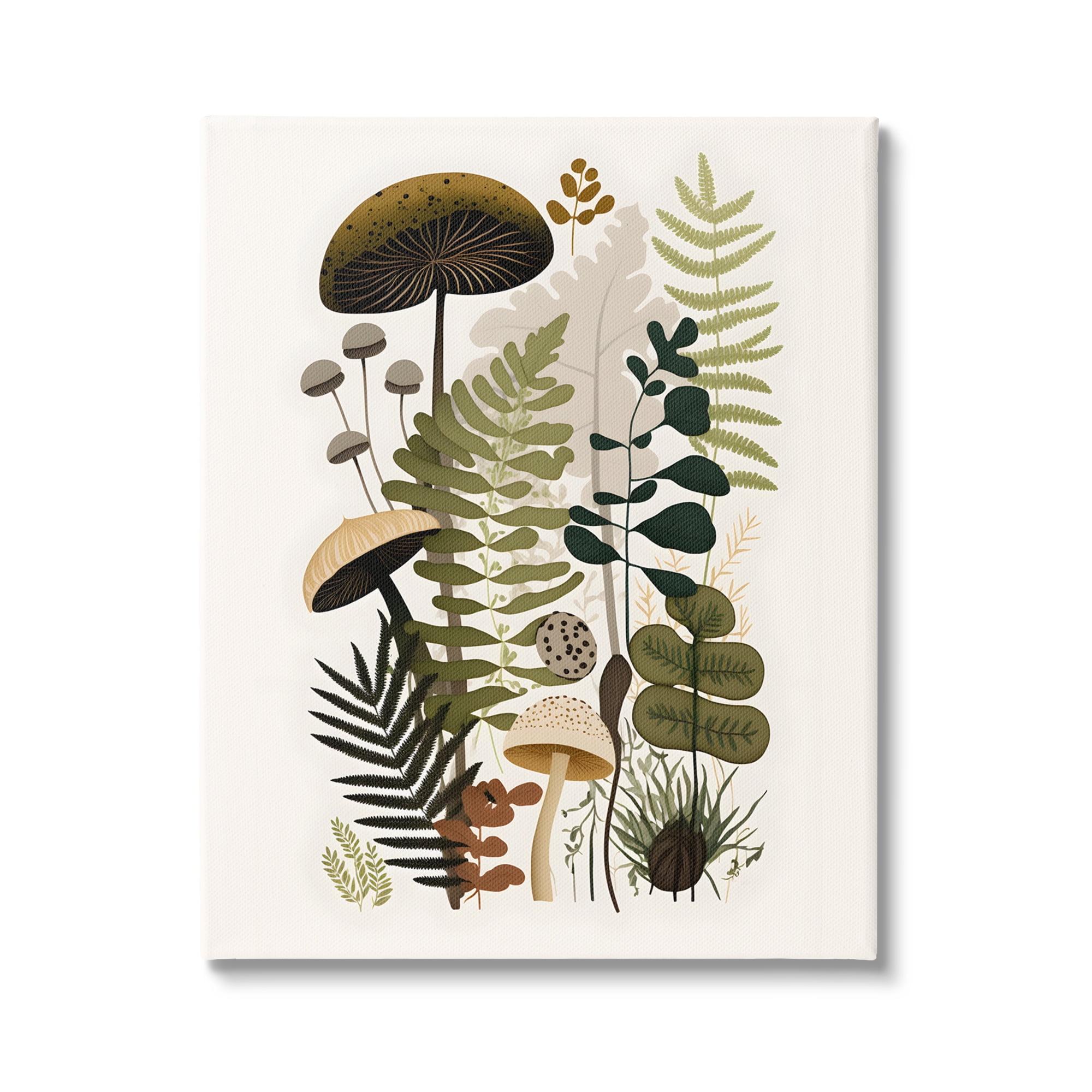 Stupell Industries Mixed Earthy Botanicals Botanical & Floral Painting Gallery Wrapped Canvas Art Print Wall Art, 24 x 30