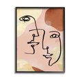 thumbnail image 1 of Stupell Industries Mixed Faces Abstract Linework Portrait Brown Yellow Black Framed by Ziwei Li, 1 of 7