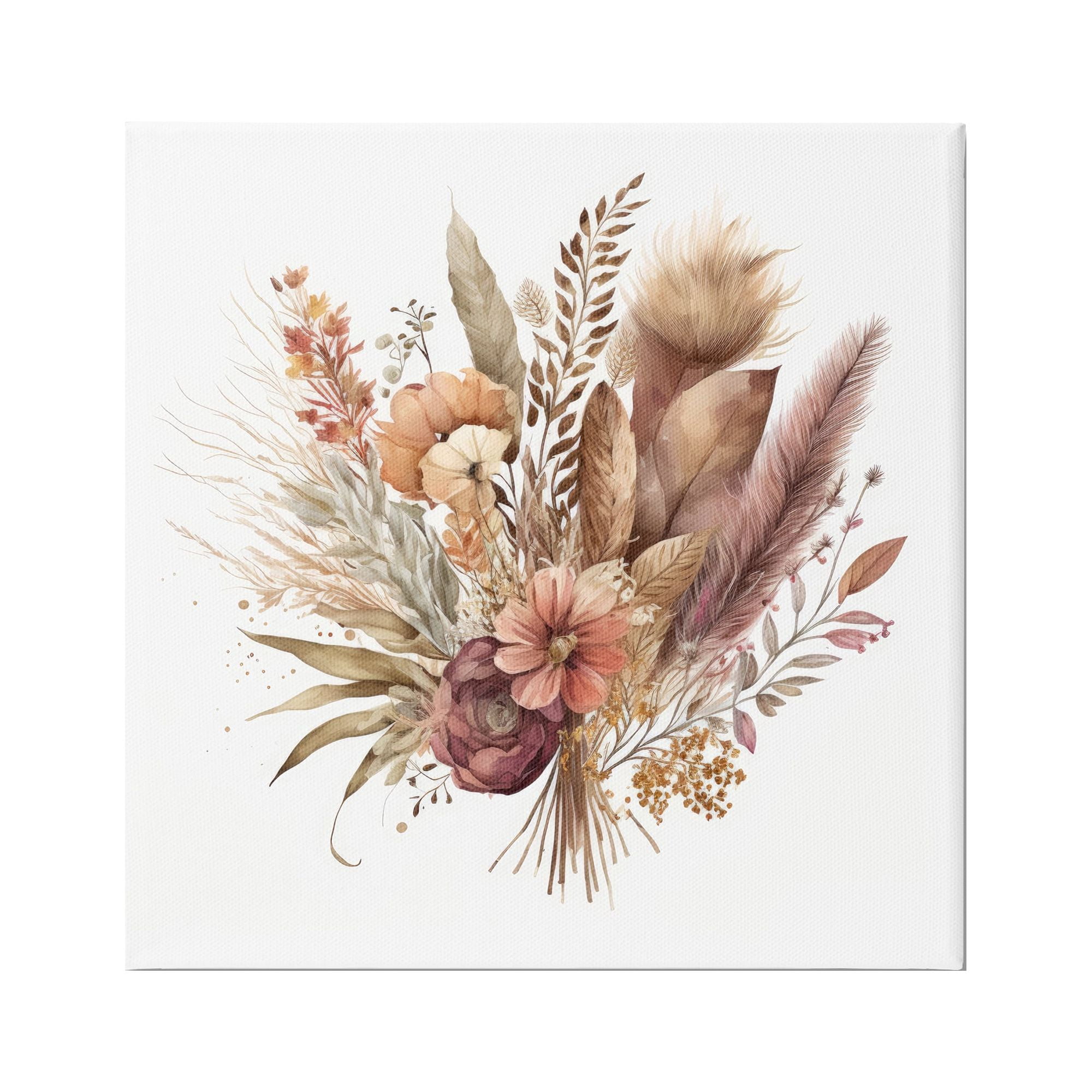 Stupell Industries Mixed Fall Botanicals Botanical & Floral Painting Gallery Wrapped Canvas Art Print Wall Art, 36 x 36