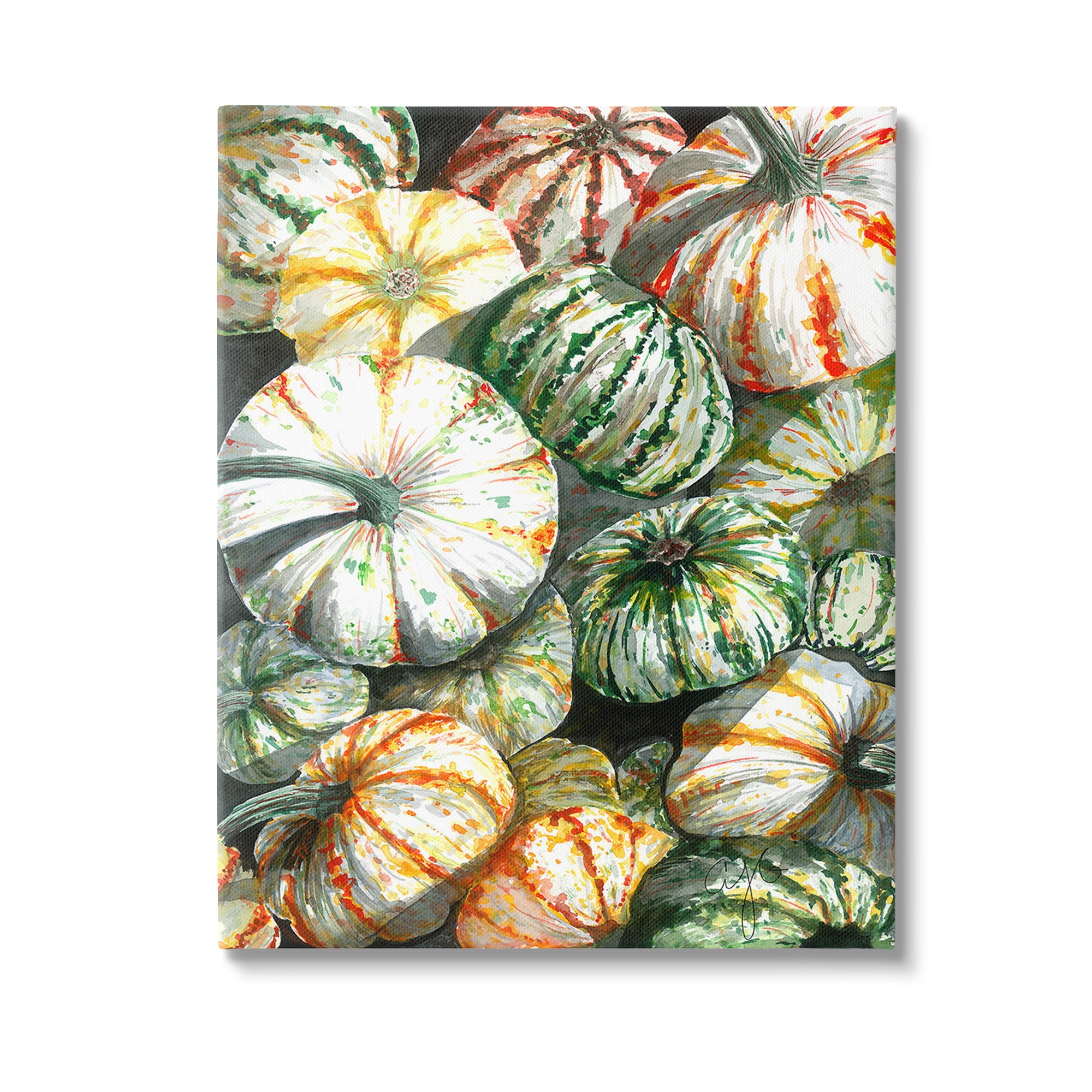 Stupell Industries Mixed Gourd Pattern Botanical & Floral Painting Gallery Wrapped Canvas Art Print Wall Art, 24 x 30