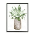 thumbnail image 1 of Stupell Industries Mixed Green Leaves Botanical Bouquet Jar Cursive Graphic Art Black Framed Art Print Wall Art, Design by Lettered and Lined, 1 of 5