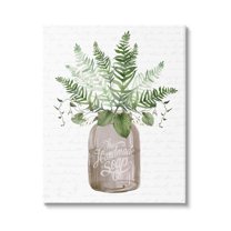 Stupell Industries "Less Worry More Prayer" Wall Art - 24"x30" Canvas, Cottage Floral Design