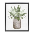 thumbnail image 1 of Stupell Industries Cottage Mixed Green Leaves Botanical Bouquet Jar Cursive Black Floating Frame Canvas Art, 25 x 31, by Lettered and Lined, 1 of 7
