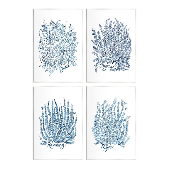 Stupell Industries Mixed Herbs Botanical Plants Graphic Art Unframed Art Print Wall Art, Set of 4, Design by Laura Marr