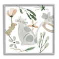 thumbnail image 1 of Stupell Industries Mixed Herbs Whimsical Cat Graphic Art Gray Framed Art Print Wall Art, Design by Melissa Wang, 1 of 7