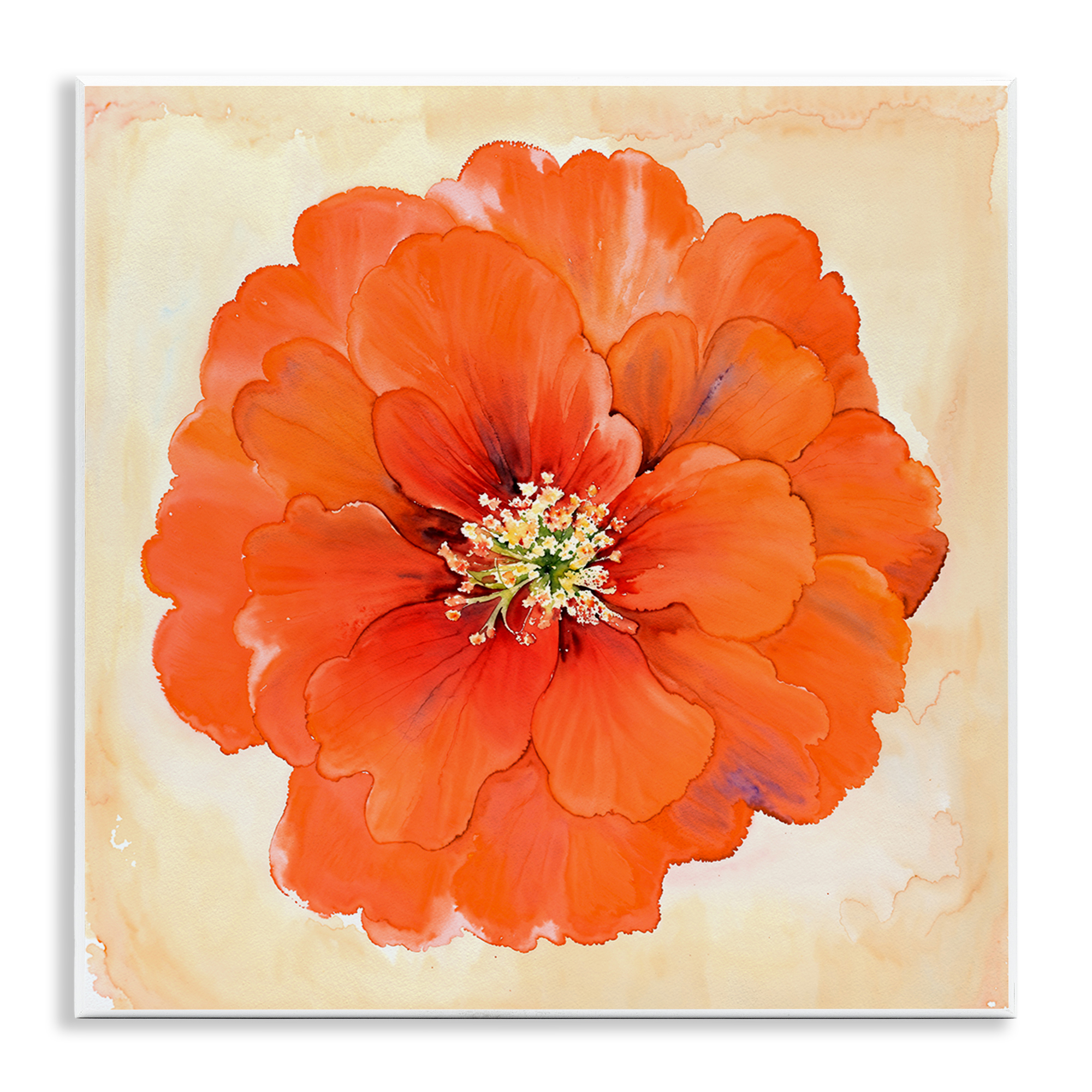 Stupell Industries Mixed Media Flowers Plants & Flowers Painting Unframed Art Print Wall Art, 12 x 12