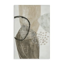 Stupell Industries Mixed Oblong Shapes Abstract Painting Wrapped Canvas Canvas Art Print Wall Art, 16 x 24