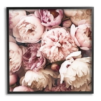 Stupell Industries Mixed Peonies Photography Botanical & Floral Photography Black Framed Art Print Wall Art, 12 x 12