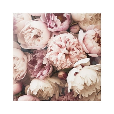 Stupell Industries Mixed Peonies Photography Botanical & Floral Photography Gallery Wrapped Canvas Art Print Wall Art, 17 x 17