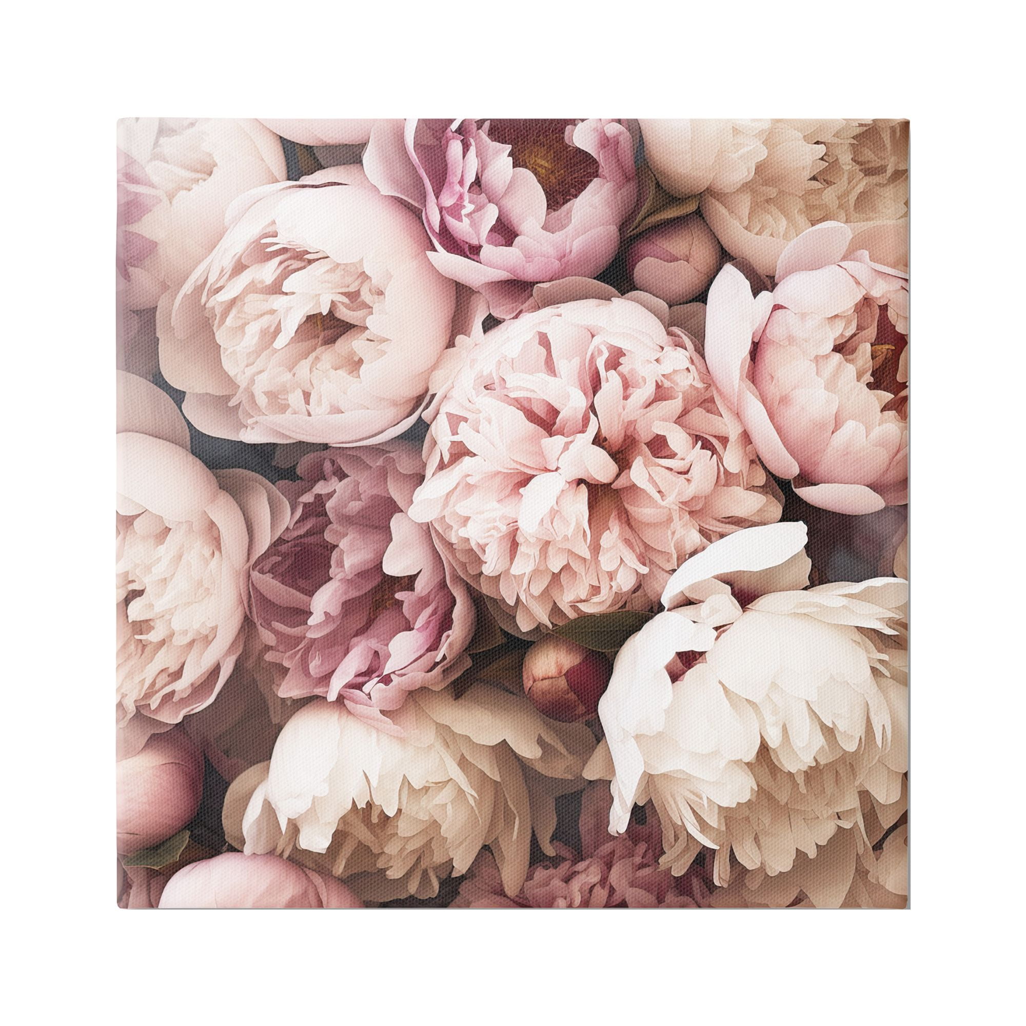 Stupell Industries Mixed Peonies Photography Botanical & Floral Photography Gallery Wrapped Canvas Art Print Wall Art, 30 x 30