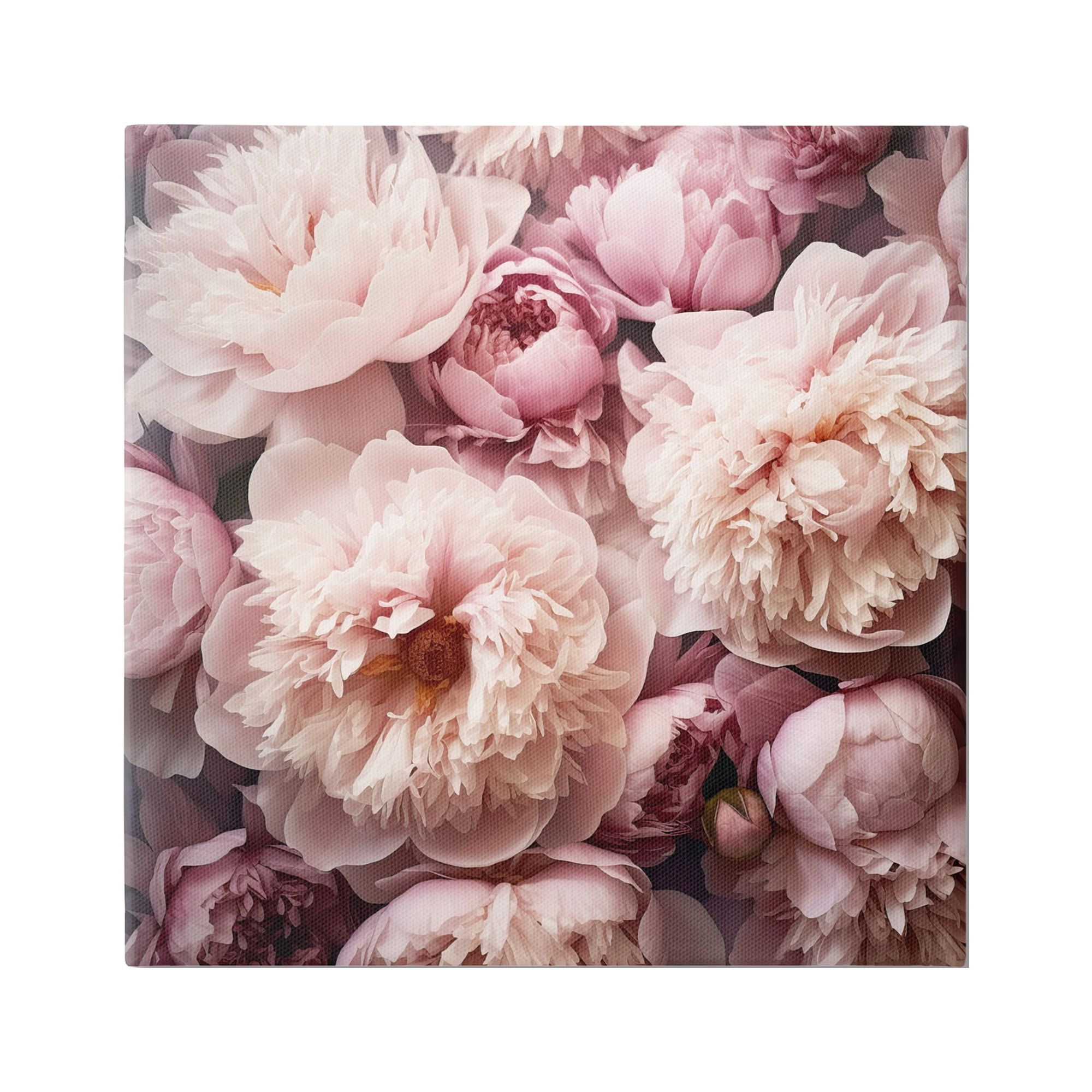 Large Pink Floral Canvas Print Wall Art, 30 x 30