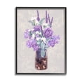 thumbnail image 1 of Stupell Industries Mixed Purple Bouquet Full Rose Wildflower Blooms Graphic Art Black Framed Art Print Wall Art, Design by Ziwei Li, 1 of 8
