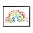 thumbnail image 1 of Stupell Industries Mixed Rainbow Animals Wildlife Arched Rainbow Shape Graphic Art Black Framed Art Print Wall Art, Design by Dishique, 1 of 5