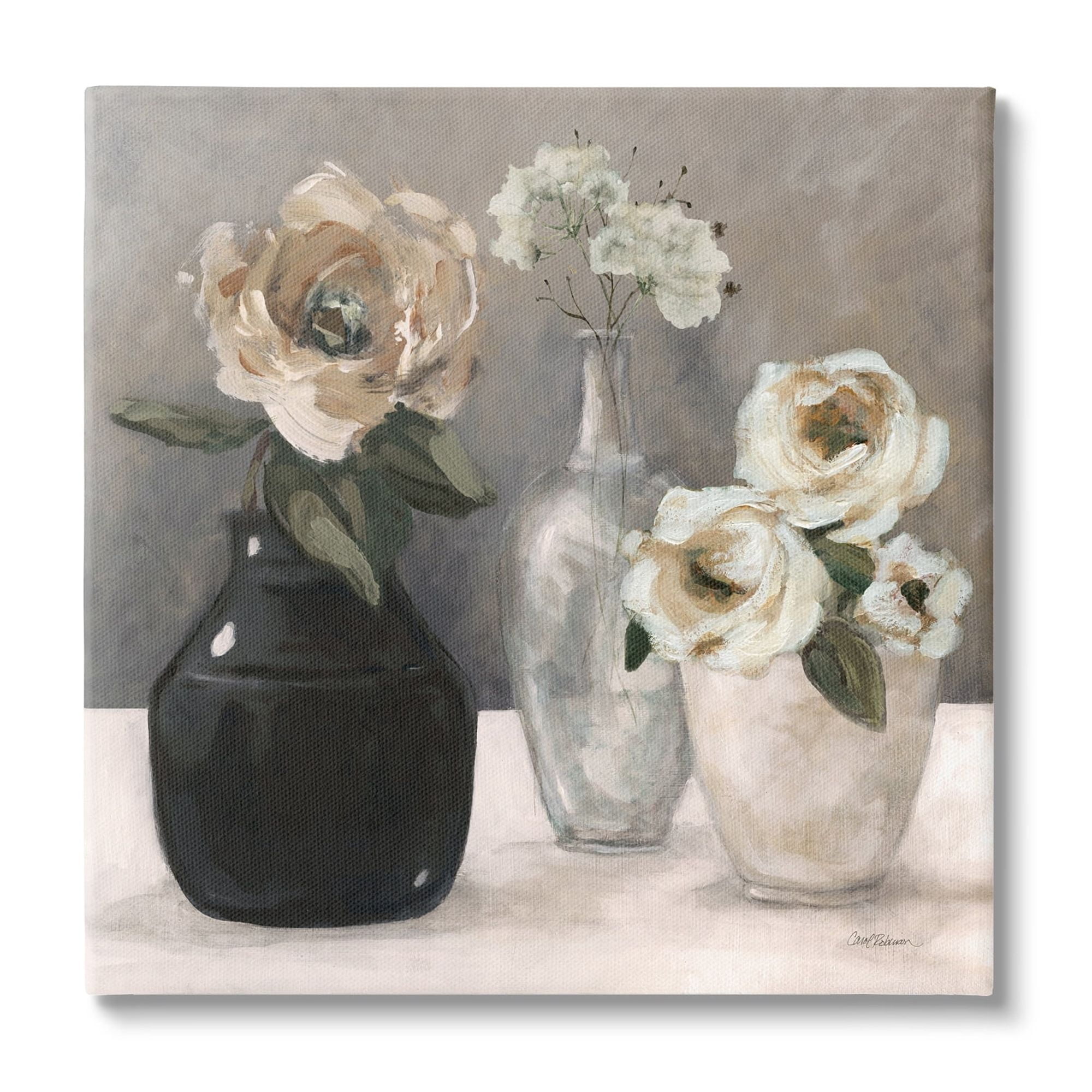 Stupell Industries Mixed Rose Bouquets Still Life Botanical & Floral Painting Gallery Wrapped Canvas Print Wall Art