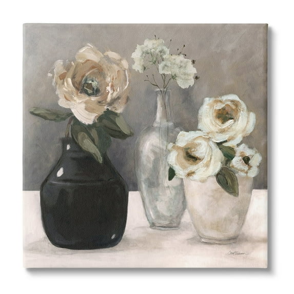 Stupell Industries Mixed Rose Bouquets Still Life Botanical & Floral Painting Gallery Wrapped Canvas Print Wall Art