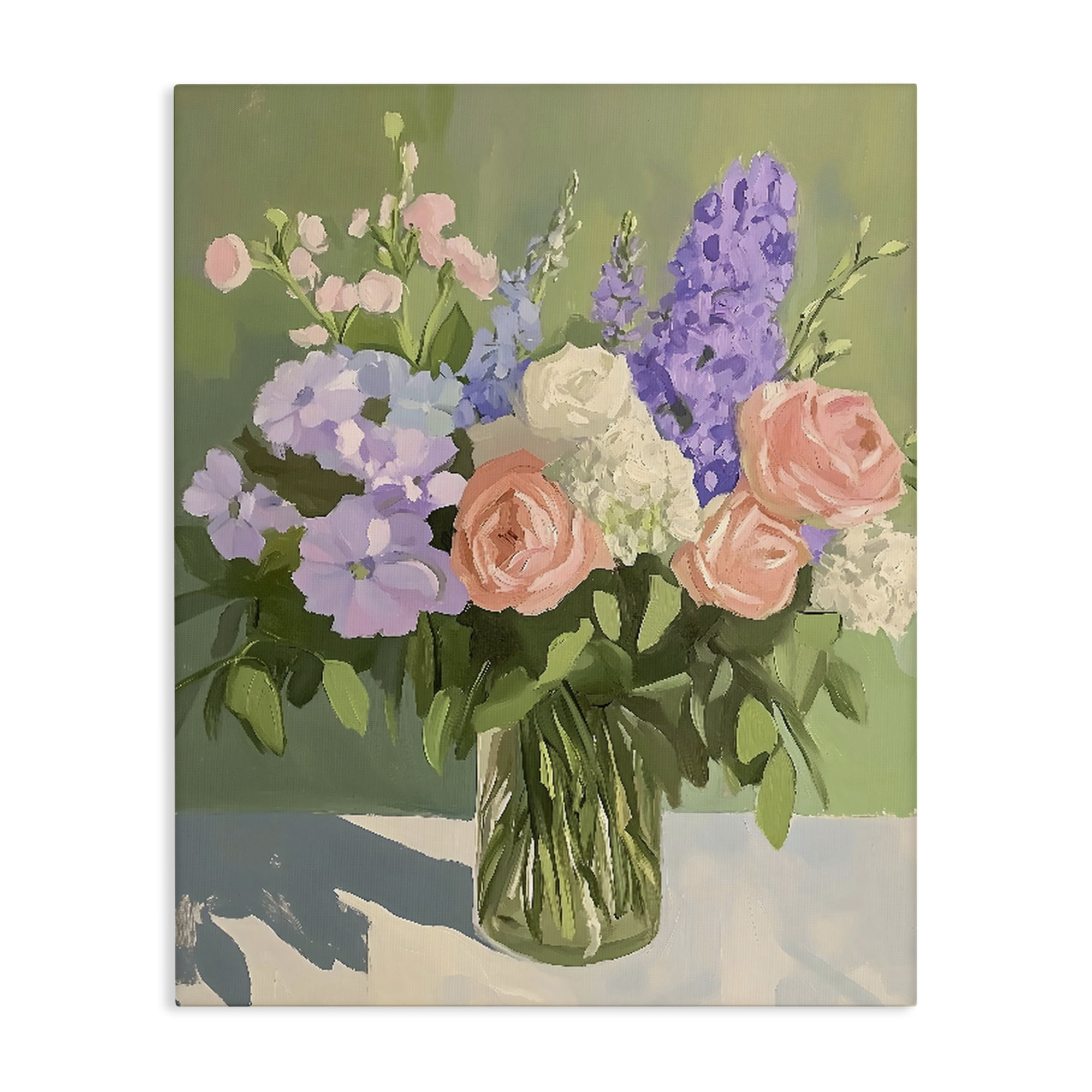 Stupell Industries Mixed Roses & Lilacs Bouquet Canvas Wall Art, design by The Prints Vibe