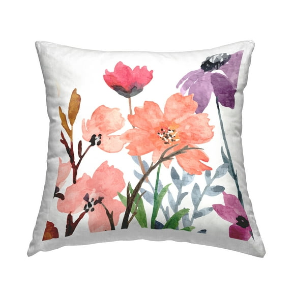 Stupell Industries Mixed Spring Blooms Decorative Printed Throw Pillow, 18 x 18