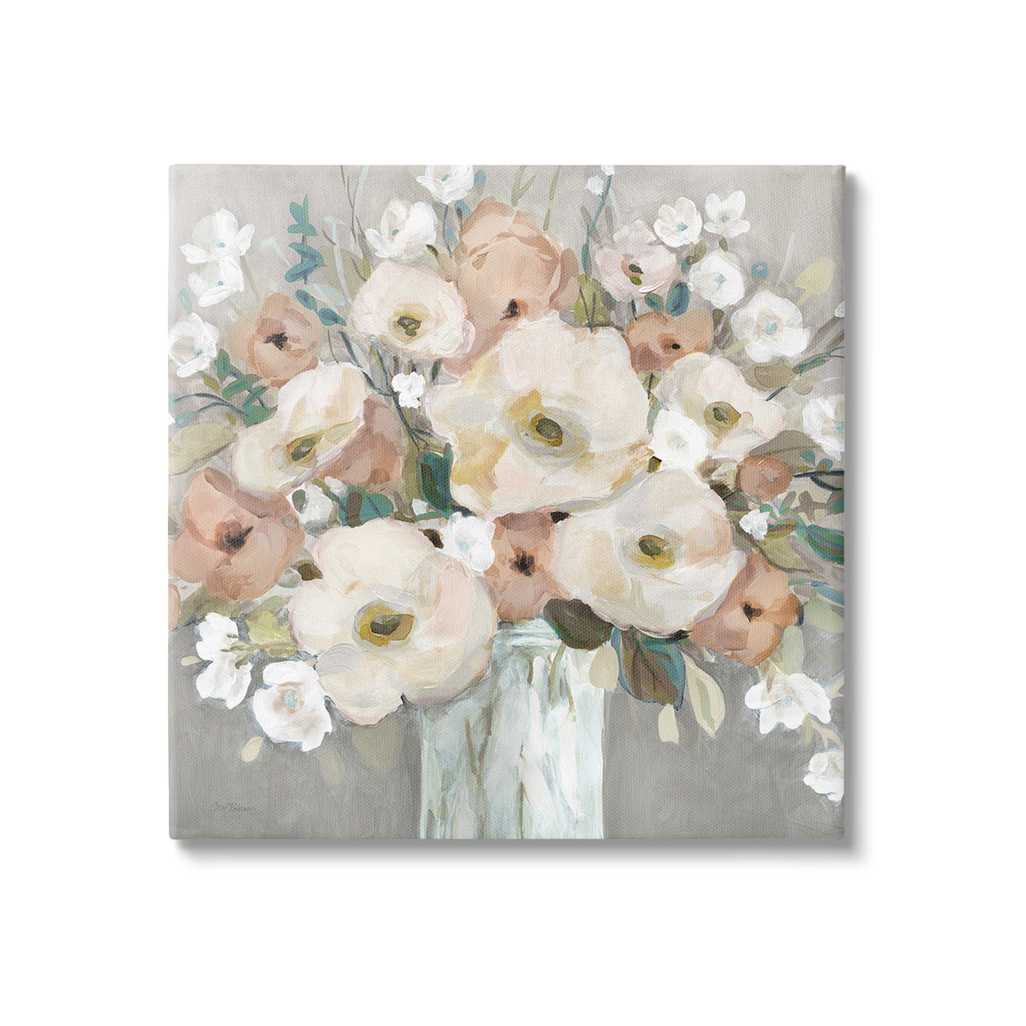 Stupell Industries Mixed Spring Bouquet Botanical & Floral Painting Gallery Wrapped Canvas Art Print Wall Art, 30 x 30