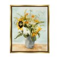 thumbnail image 1 of Stupell Industries Mixed Sunflower Bouquet Country Florals Painting Metallic Gold Floating Framed Canvas Print Wall Art, Design by Emma Caroline, 1 of 6