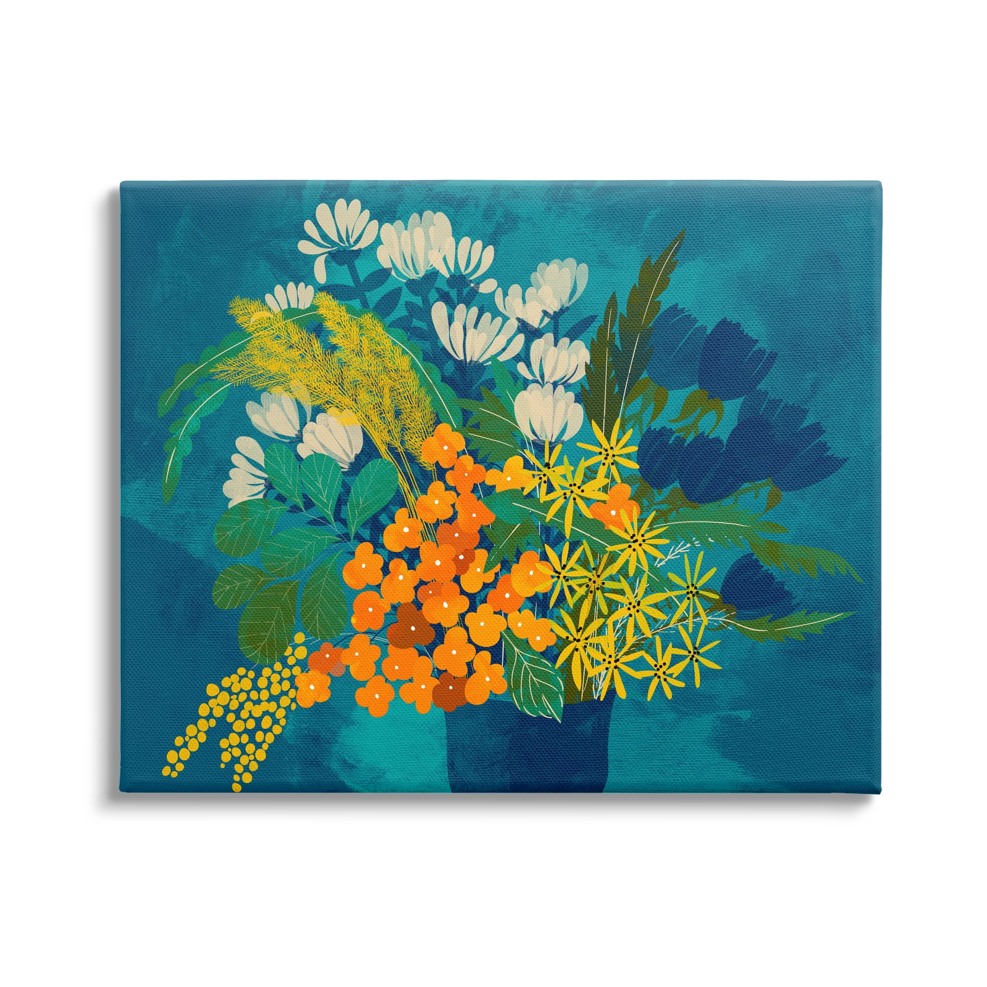 Stupell Industries Mixed Vase Florals Botanical & Floral Painting Gallery Wrapped Canvas Art Print Wall Art, 40 x 30