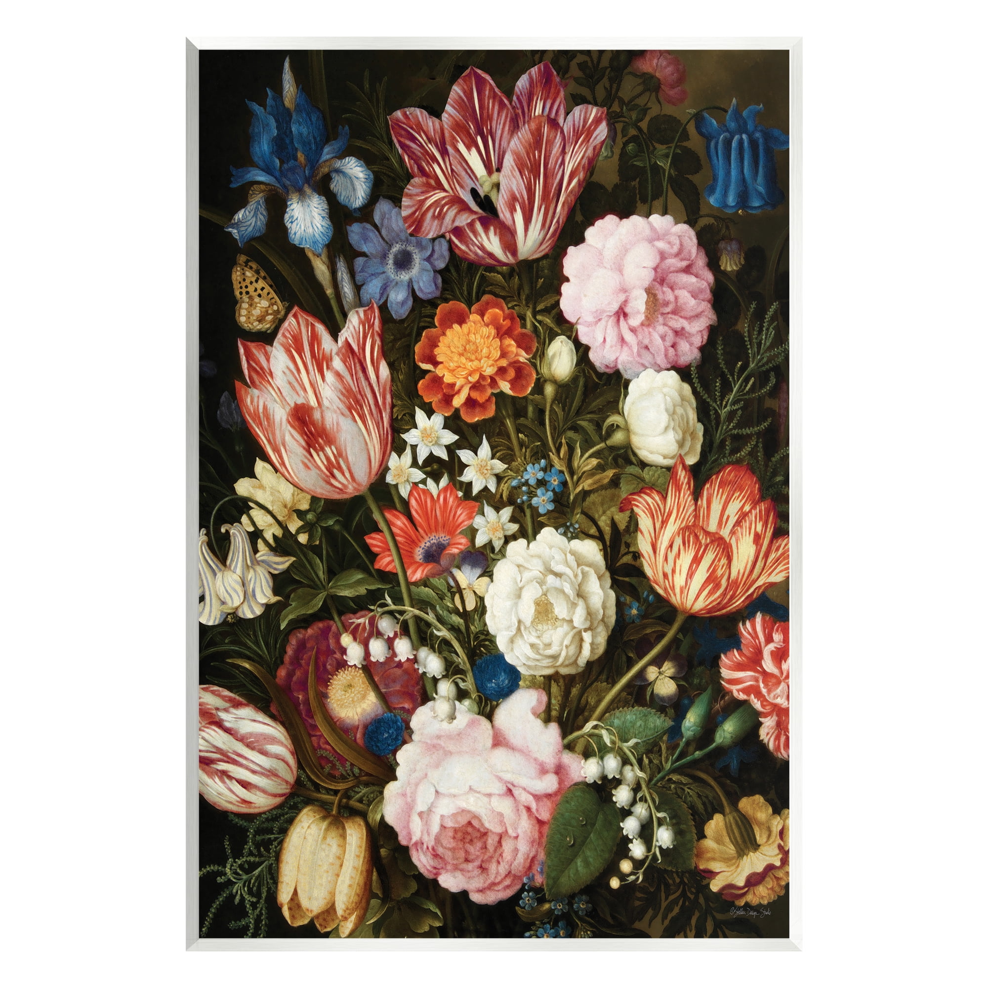 Stupell Industries Mixed Vintage Bouquet Botanical & Floral Painting Unframed Art Print Wall Art, 13 x 19