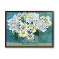 thumbnail image 1 of Stupell Industries Mixed White Flower Blossoms Layered Collage Drawing Painting Black Framed Art Print Wall Art, Design by Maret Hensick, 1 of 8