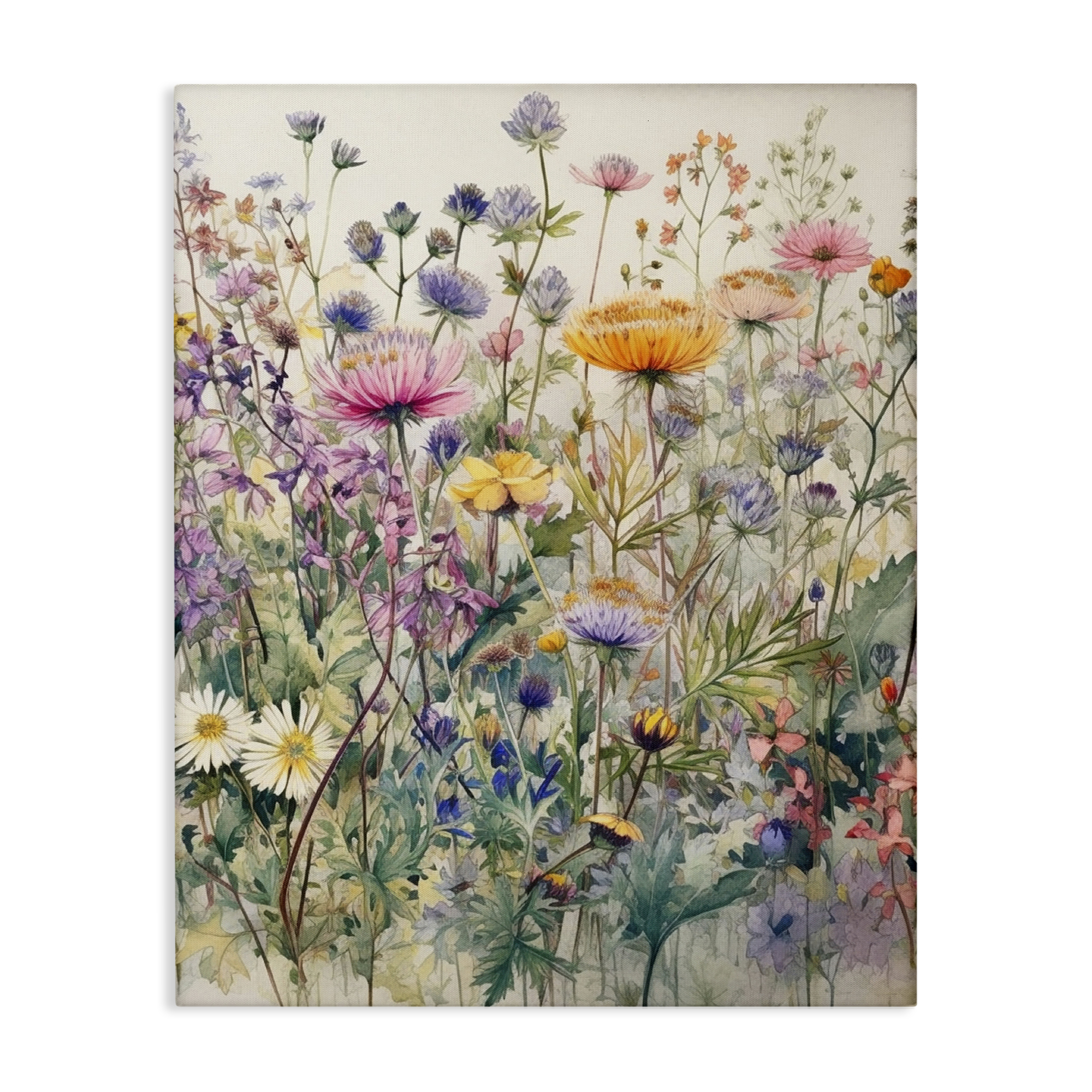 Stupell Industries Mixed Wild Flowers Plants & Flowers Painting Wrapped Canvas Art Print Wall Art, 30 x 40