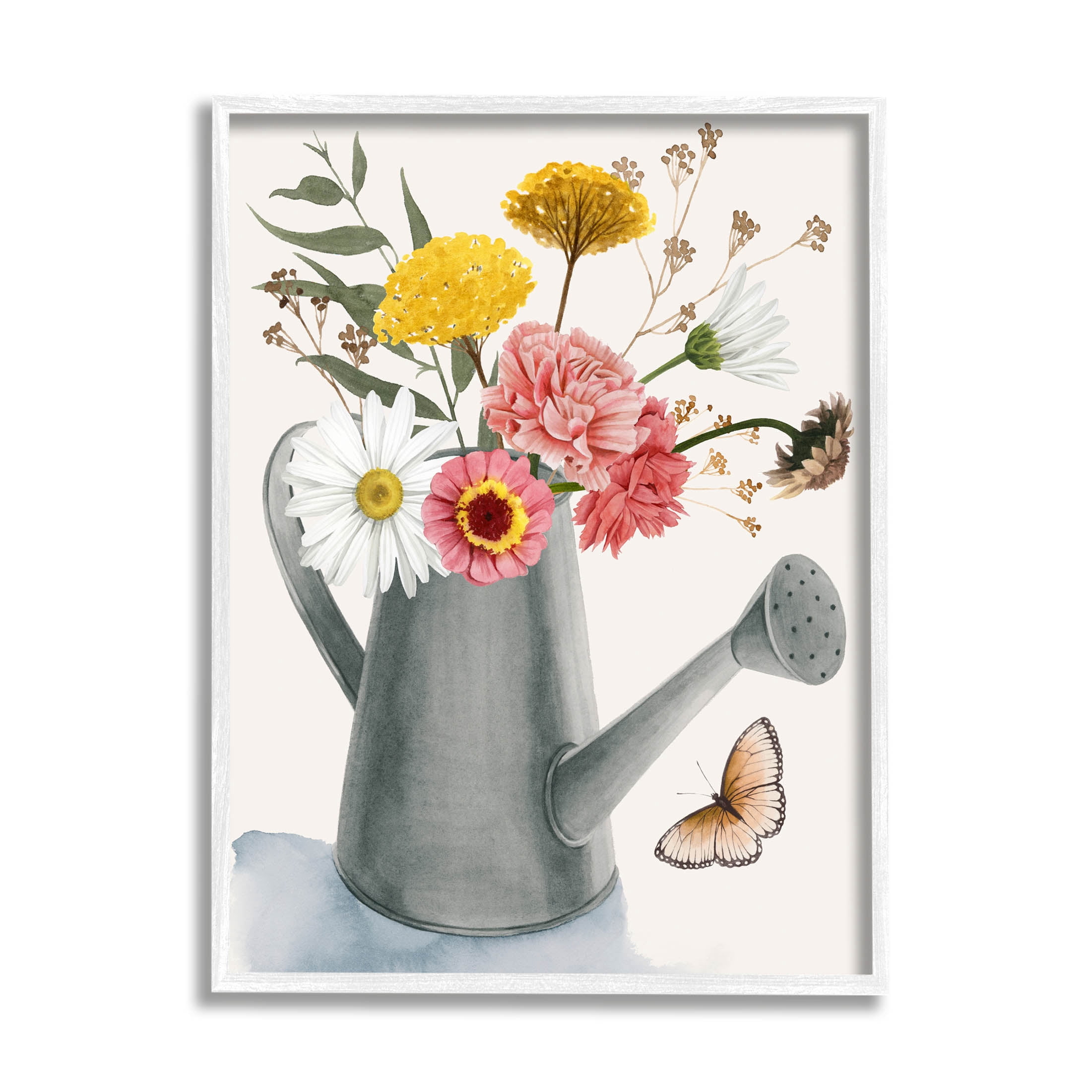 Stupell Industries Mixed Wildflower Arrangement Gardening Painting White Framed Art Print Wall Art, Design by Grace Popp