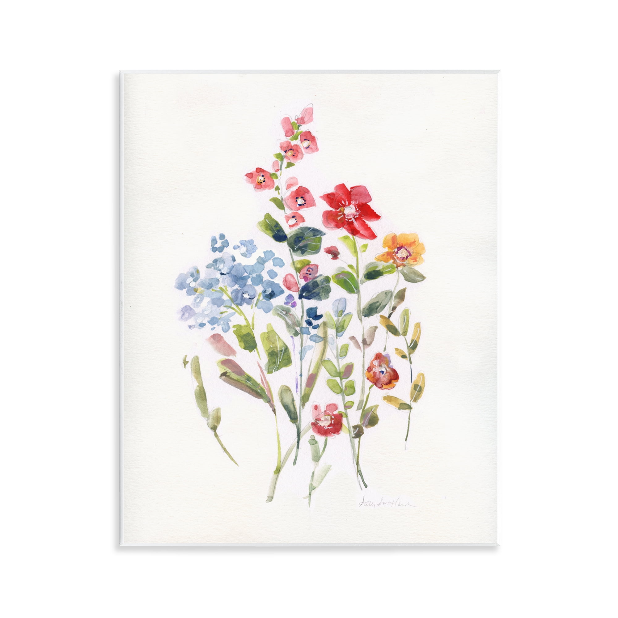 Stupell Industries Mixed Wildflower Buds Plants & Flowers Painting Unframed Art Print Wall Art, 11 x 14