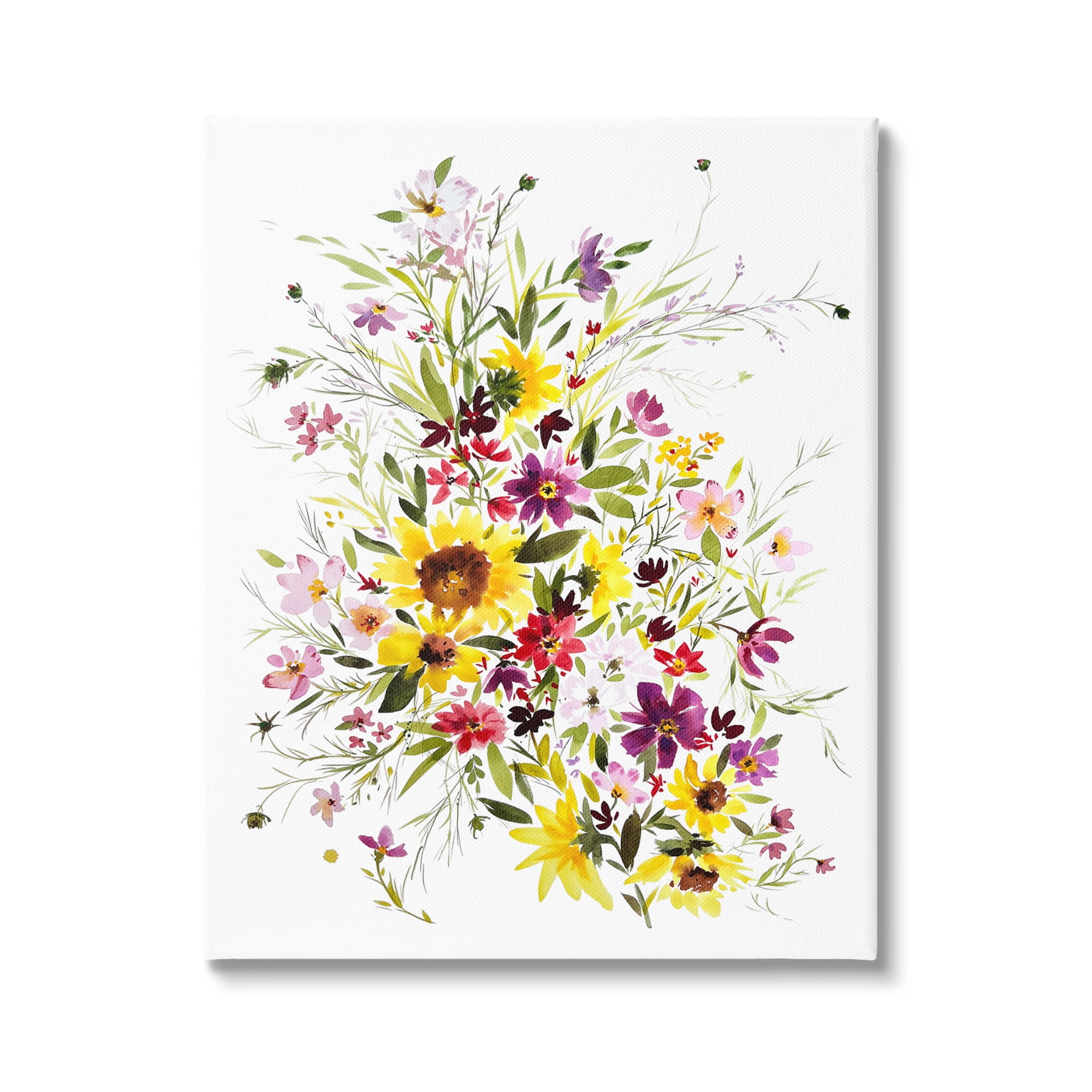 Stupell Industries Mixed Wildflower Herbs Botanical & Floral Painting Gallery Wrapped Canvas Print Wall Art, 24 x 30