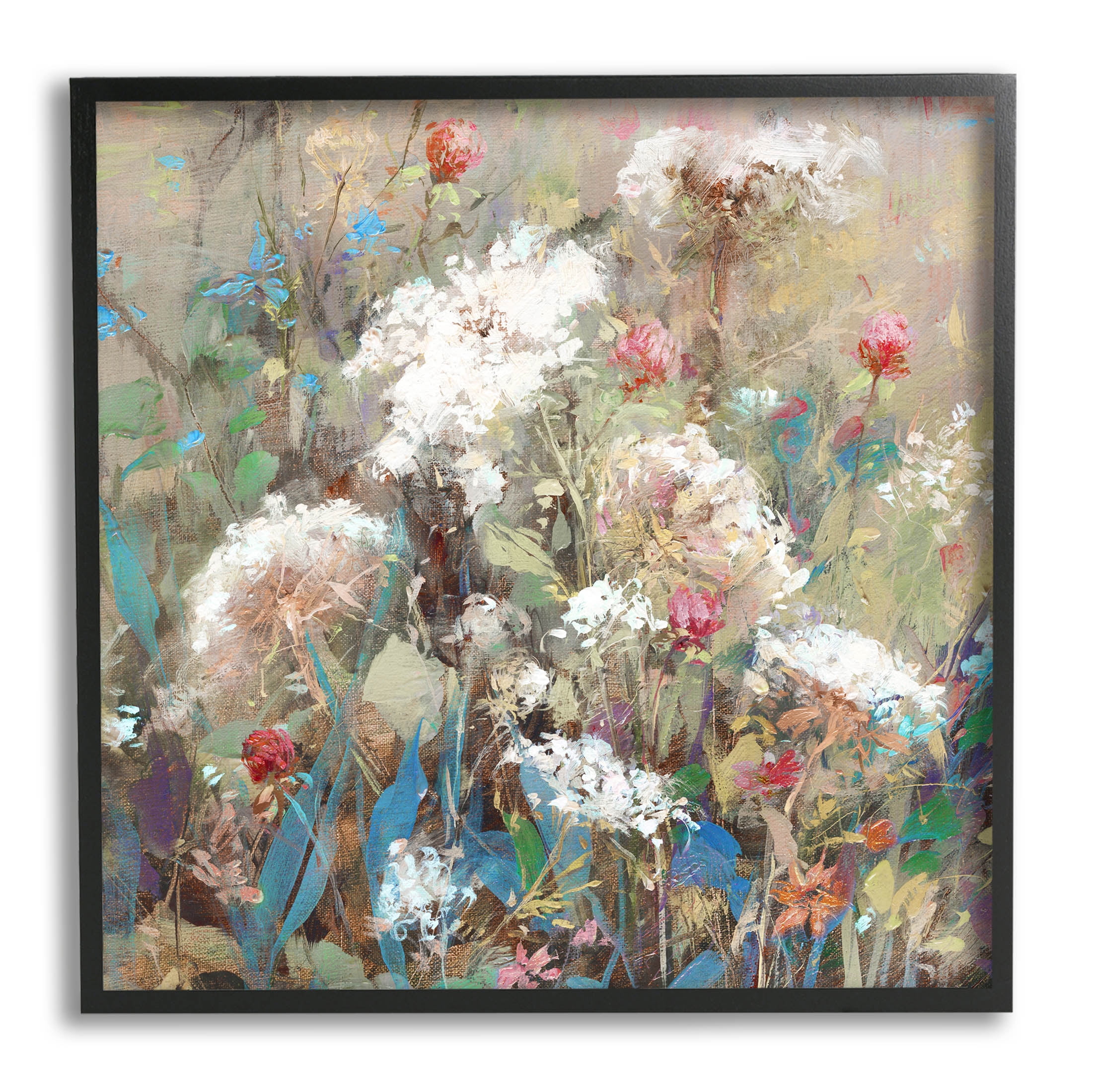 Stupell Industries Mixed Wildflower Nature Arrangement Painting Black Framed Art Print Wall Art, Design by Katie Swatland