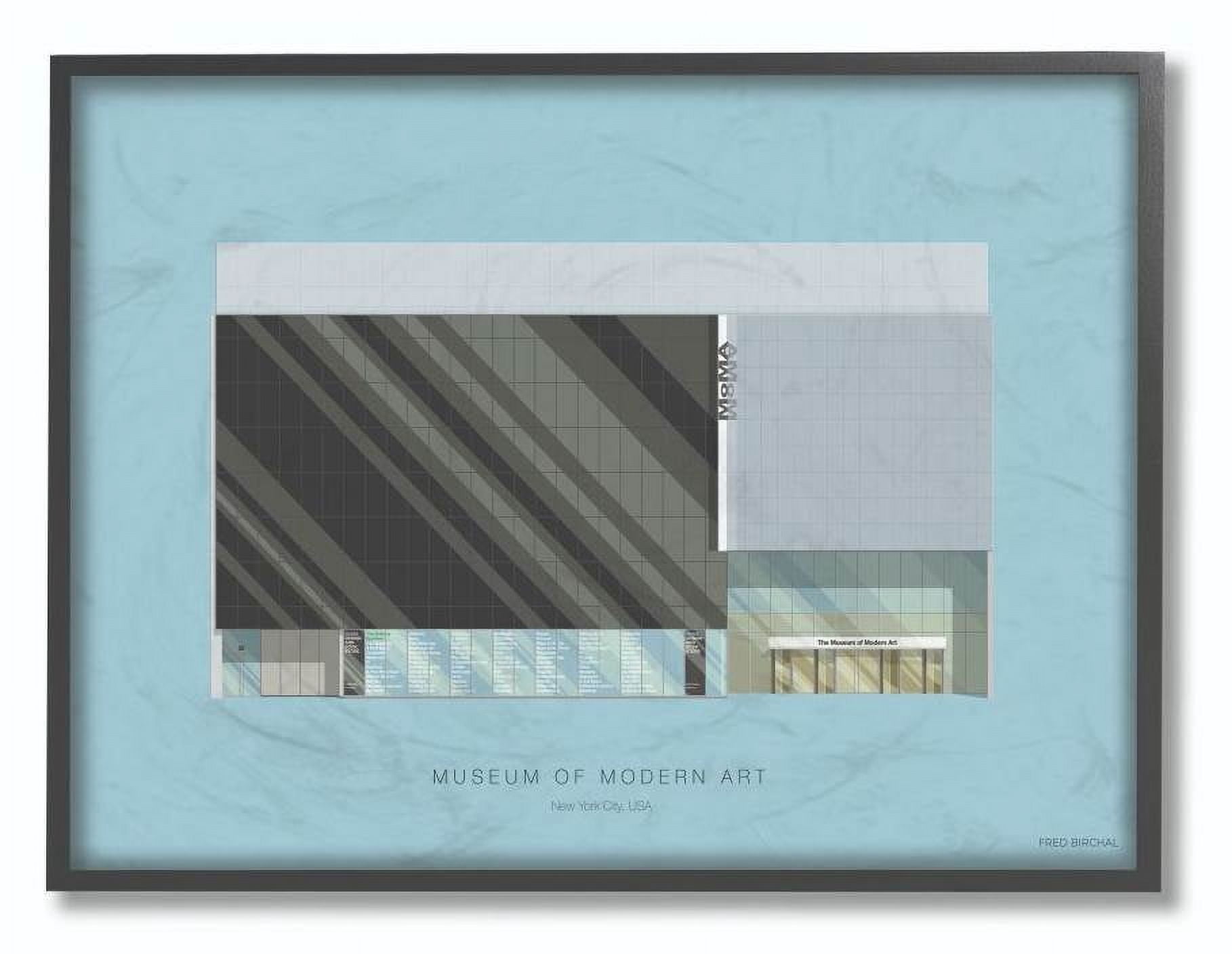 Stupell Industries MoMA Famous Museum Building Design Framed Wall Art by Fred Birchal