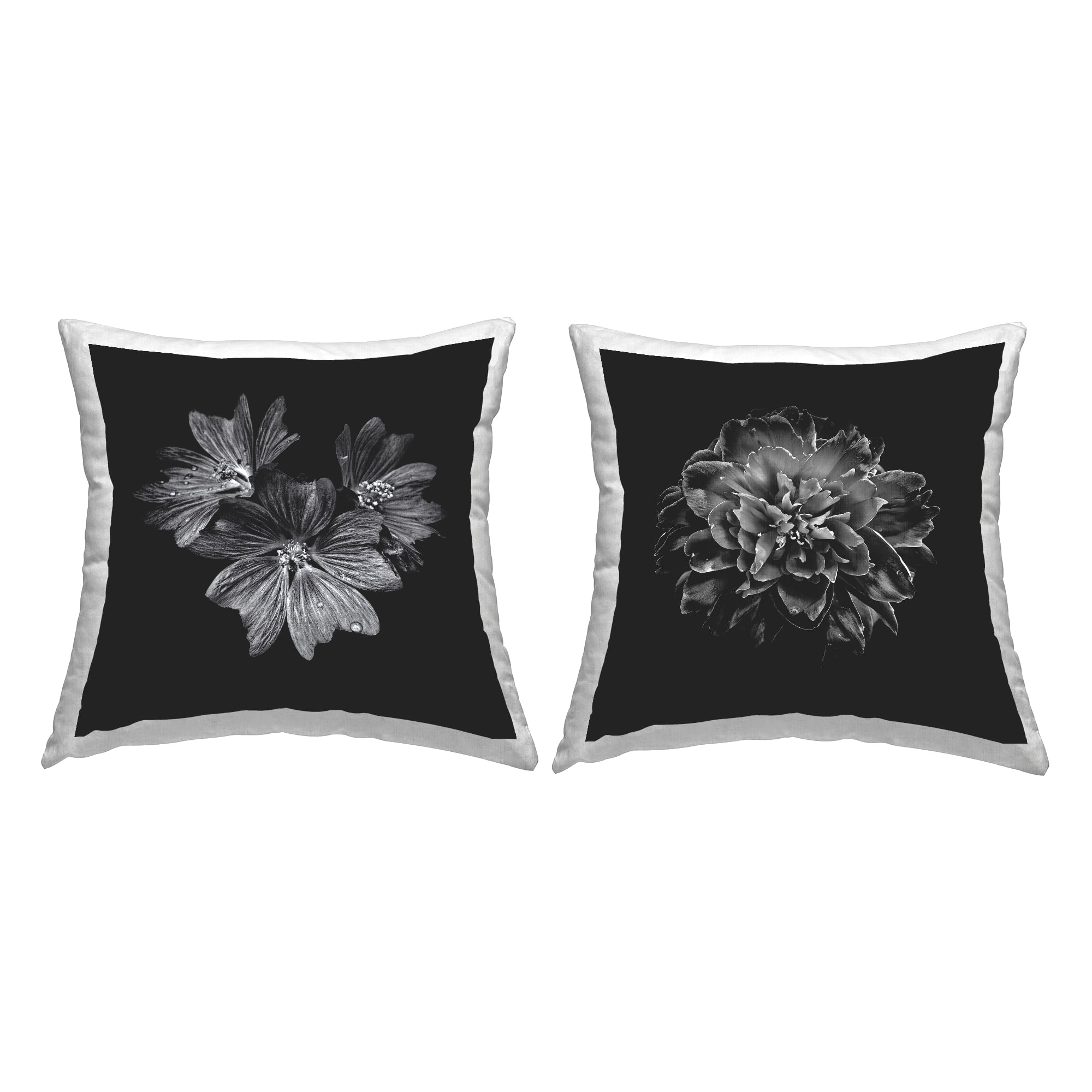 Stupell Industries Mod Dahlia & Geranium Bloom Decorative Printed Throw Pillow Design by Brian Carson.