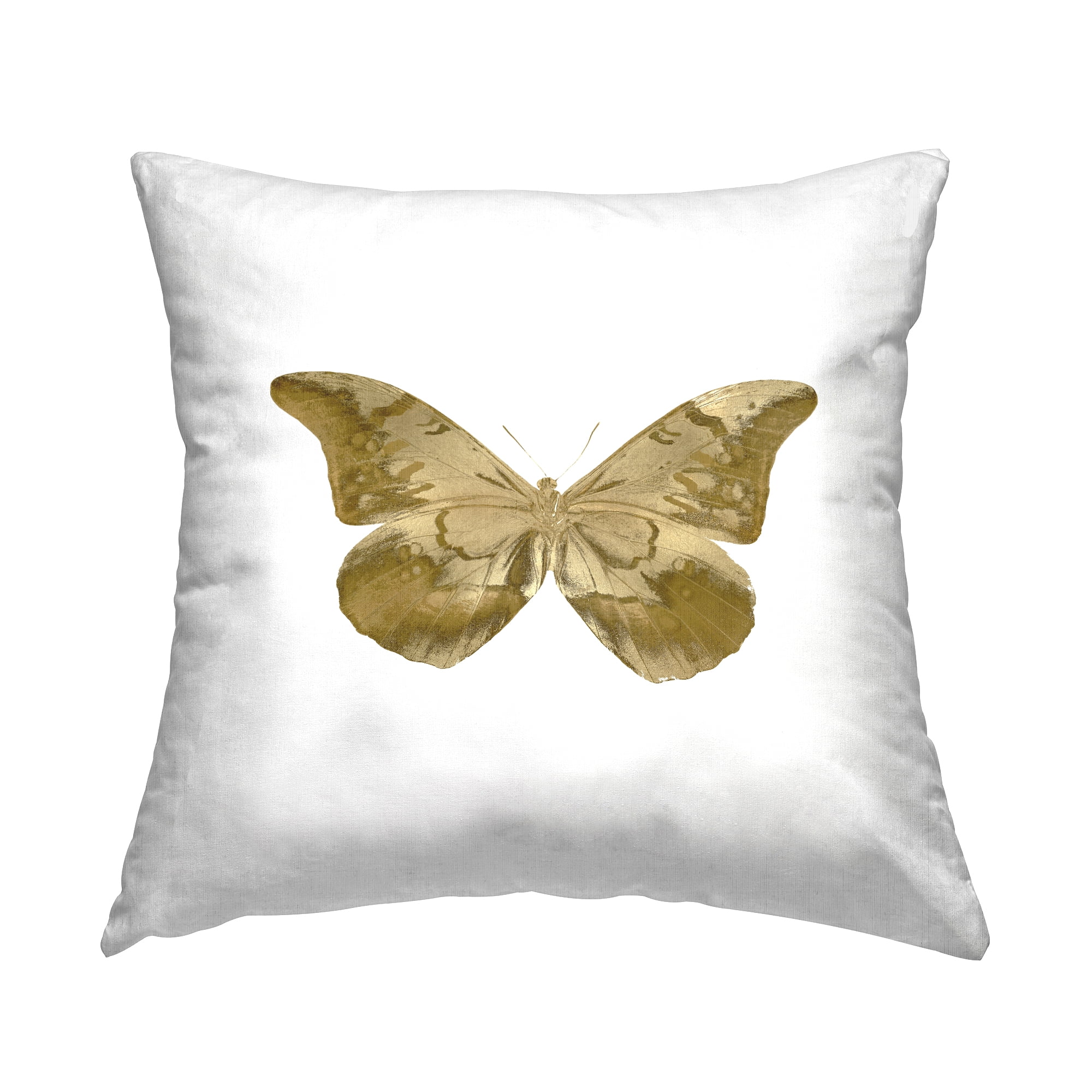 Stupell Industries Mod Ochre Butterfly Wings Printed Throw Pillow Design by Julia Bosco