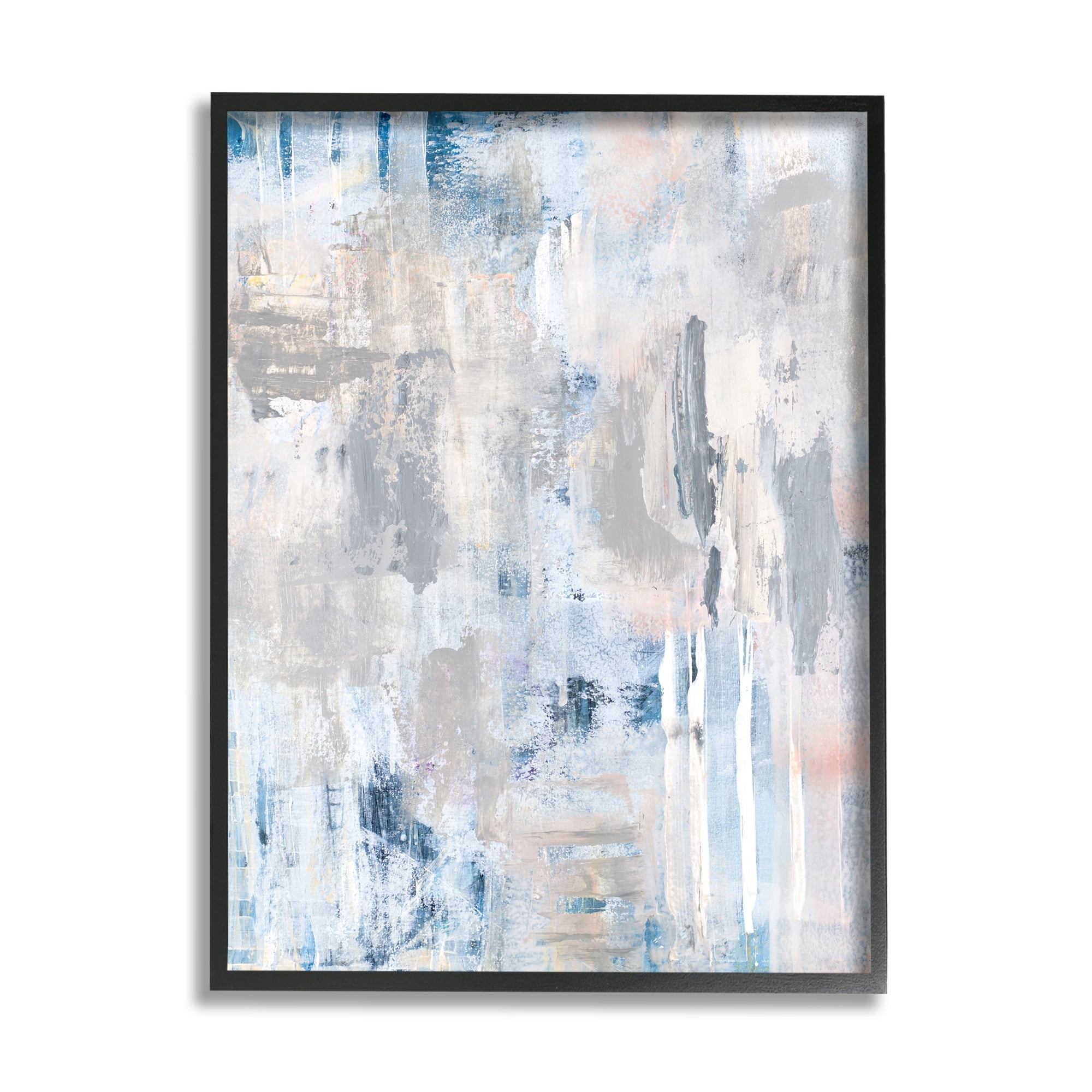 Stupell Industries Modern Abstract Cascading Painting Blue Pink Grey Composition, 11 x 14,Design by Robin Maria