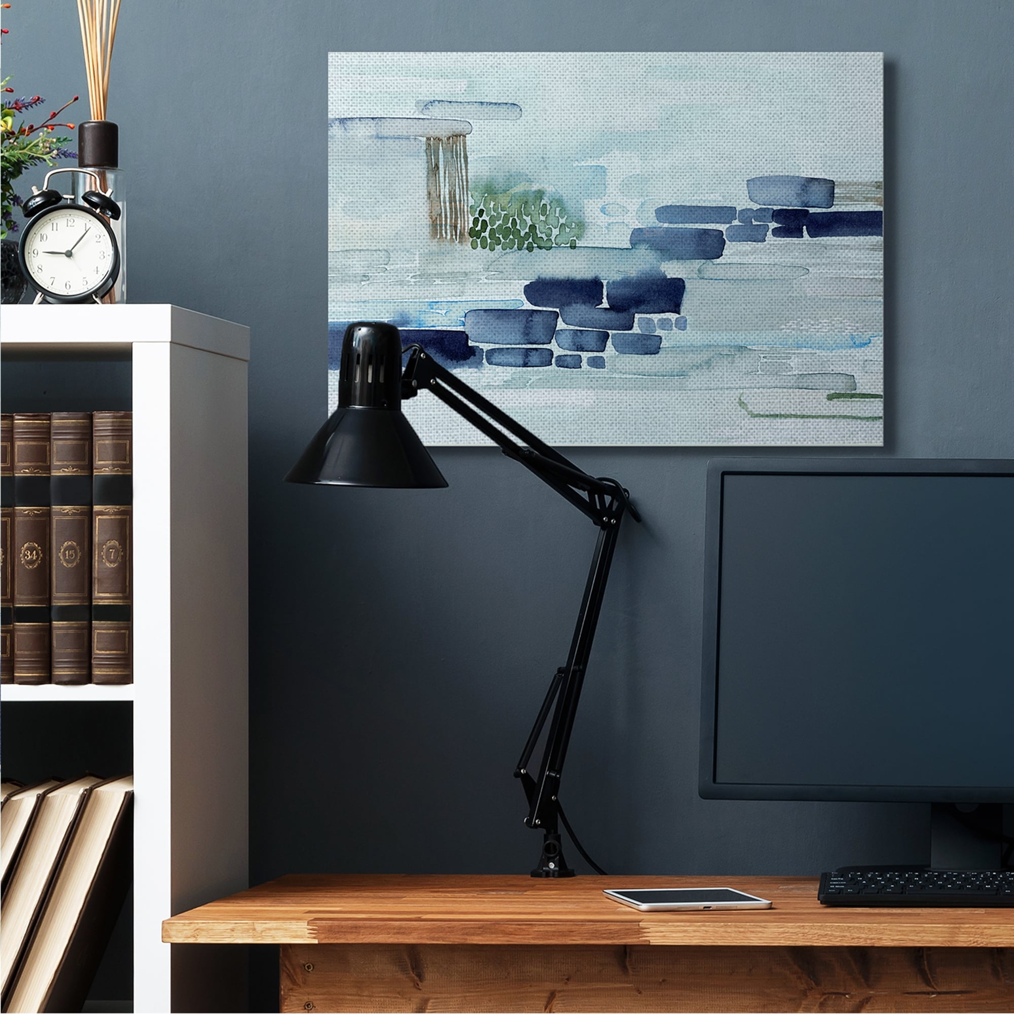 Stupell Industries Modern Abstract Coastal Landscape Organic Blocks Canvas Wall Art, 30 x 40, Design by Grace Popp
