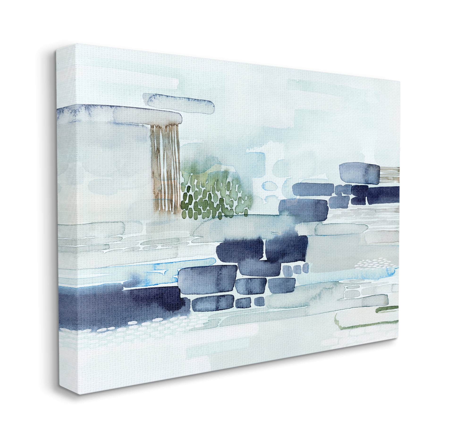 Stupell Industries Modern Abstract Coastal Landscape Organic Blocks Canvas Wall Art, 36 x 48, Design by Grace Popp