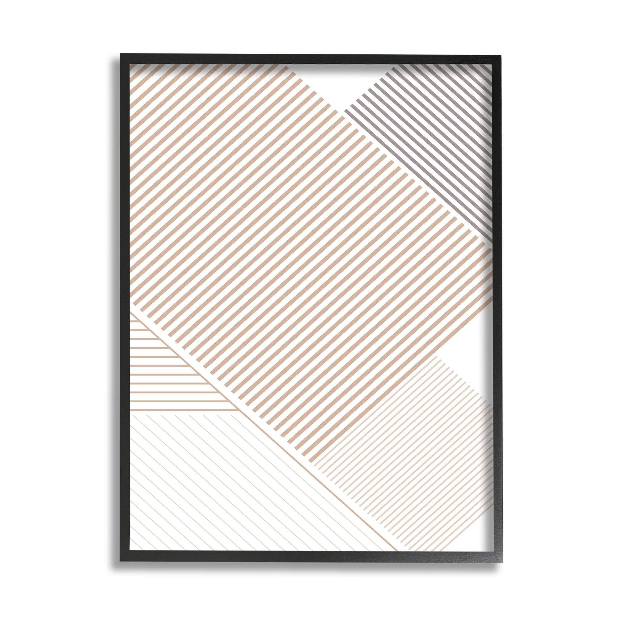 Stupell Industries Modern Abstract Contemporary Lines Neutral Tone Stripe Pattern, 16 x 20, Design by Urban Epiphany