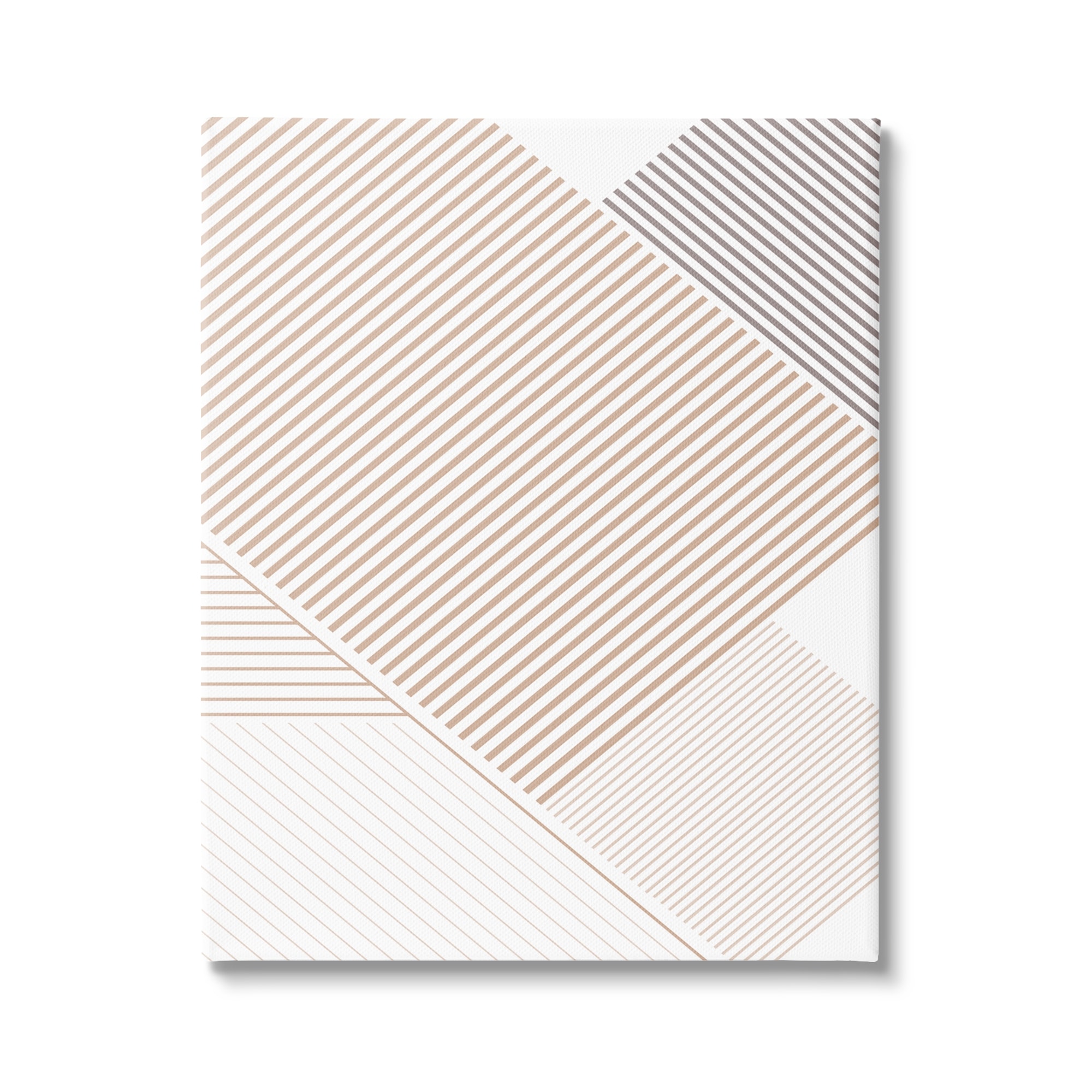 Stupell Industries Modern Abstract Contemporary Lines Neutral Tone Stripe Pattern Graphic Art Gallery-Wrapped Canvas Print Wall Art, 30x40, by Urban Epiphany