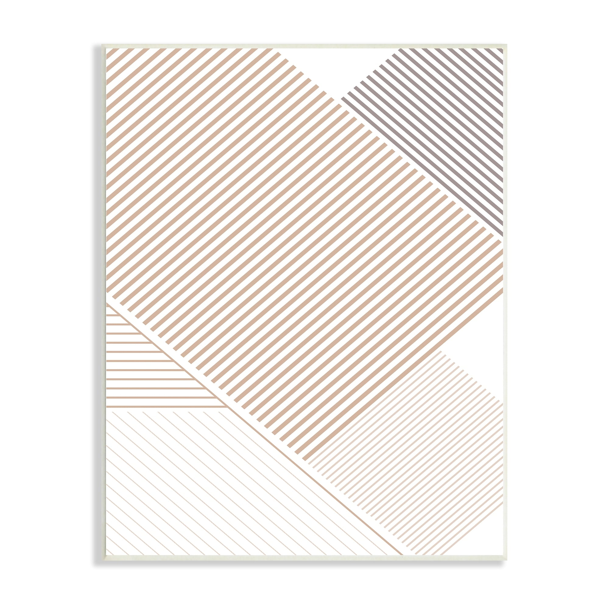 Stupell Industries Modern Abstract Contemporary Lines Neutral Tone Stripe Pattern Graphic Art Unframed Art Print Wall Art, 13x19, by Urban Epiphany