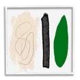 thumbnail image 1 of Stupell Industries Modern Abstract Nature Study Shape Collage Green Beige Abstract Painting White Framed Art Print Wall Art, 24 x 24, 1 of 7