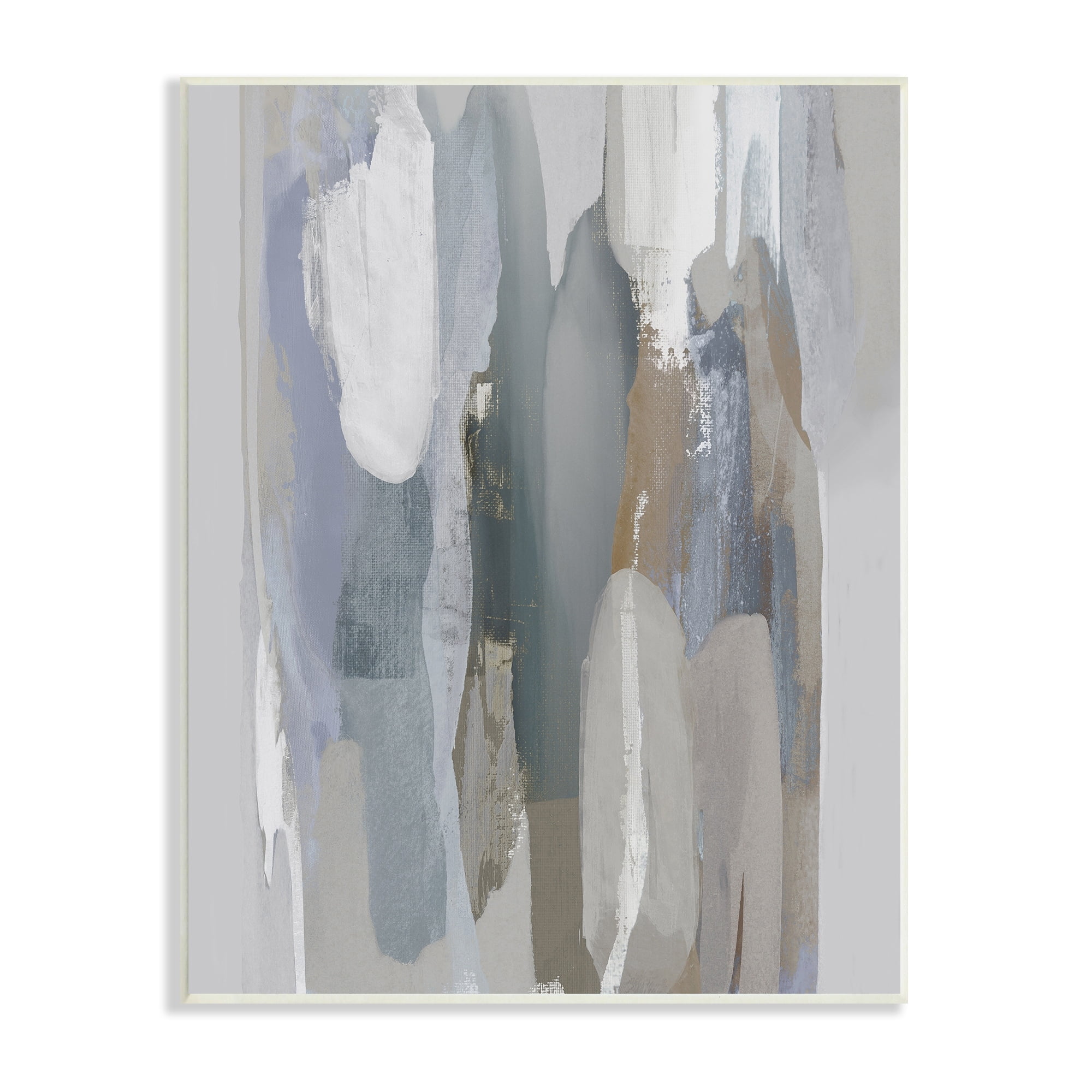 Stupell Industries Modern Abstract Painting Cascading Ice Toned Shapes, 10 x 15,Design by Jackie Hanson
