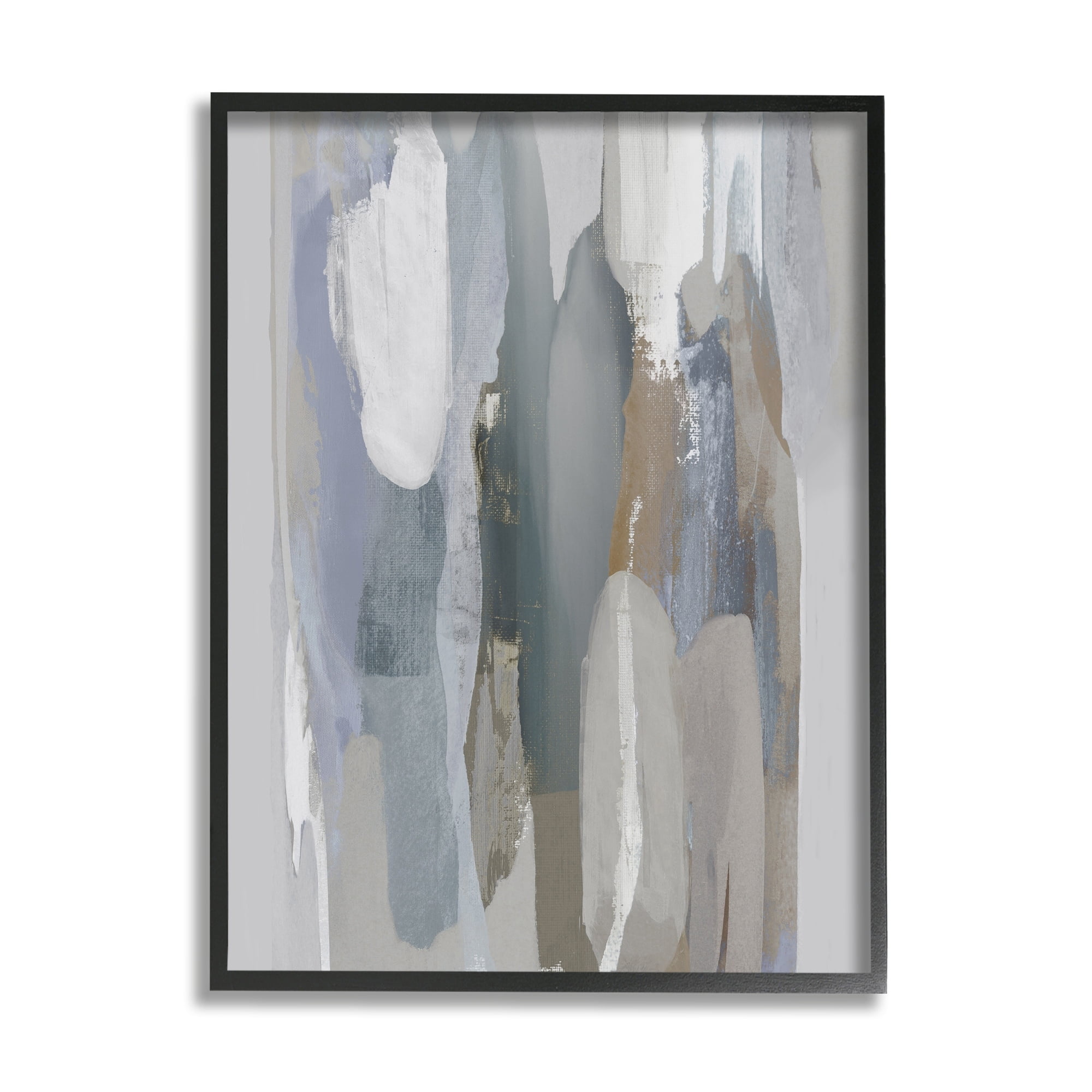 Stupell Industries Modern Abstract Painting Cascading Ice Toned Shapes, 11 x 14,Design by Jackie Hanson