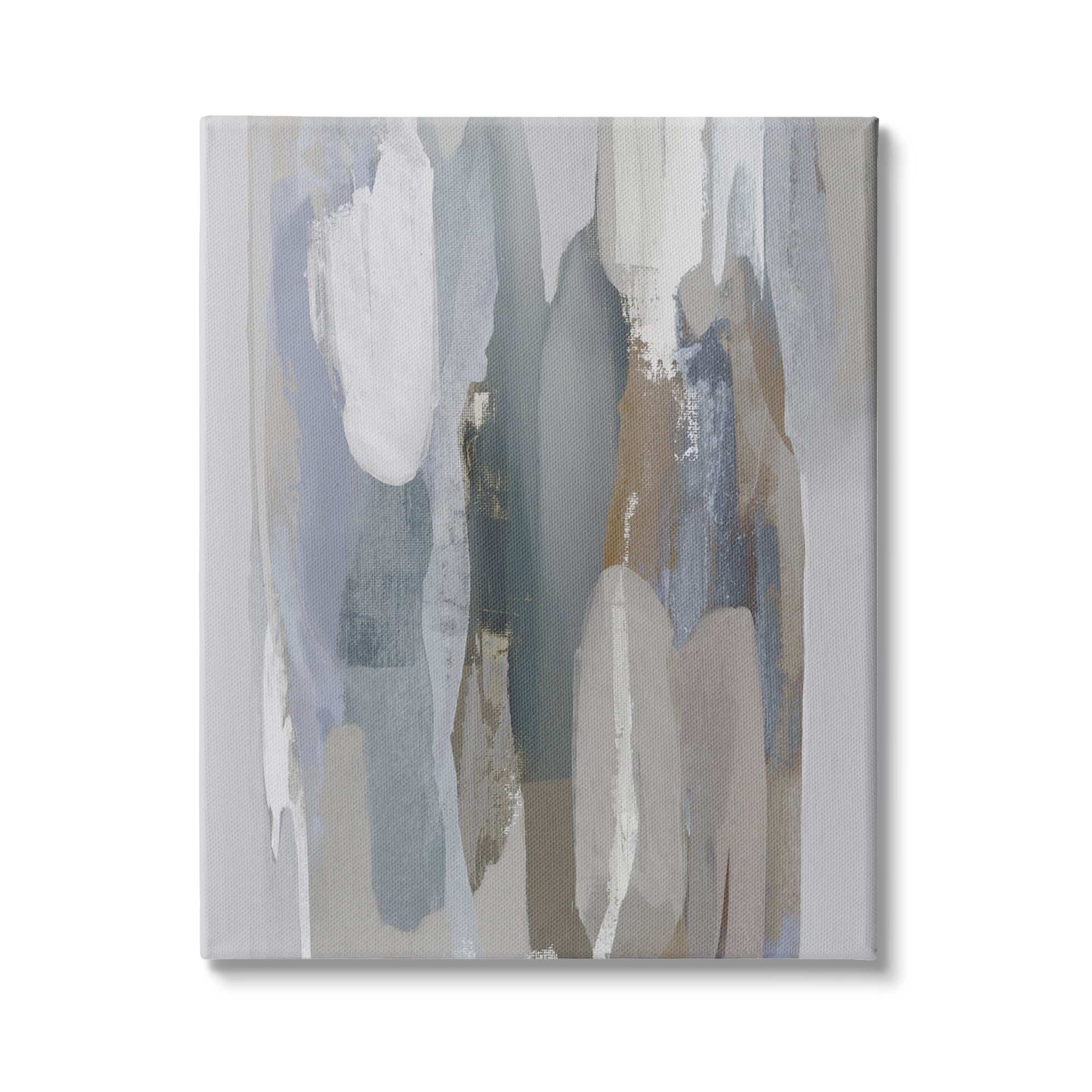 Stupell Industries Modern Abstract Painting Cascading Ice Toned Shapes, 30 x 40,Design by Jackie Hanson