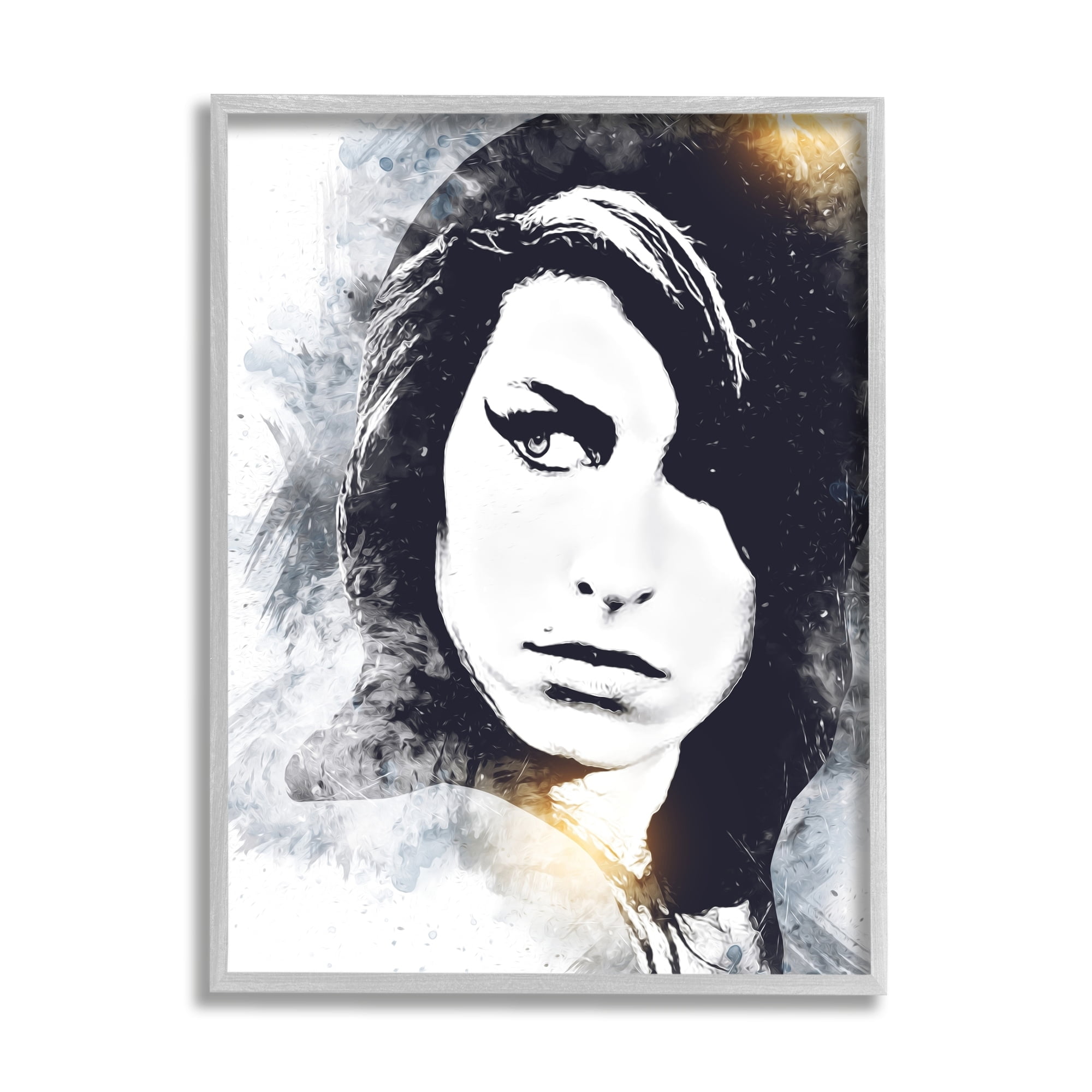 Stupell Industries Modern Amy Winehouse Portrait Bold Eye Abstract Pattern, 11 x 14, Design by Birch&Ink