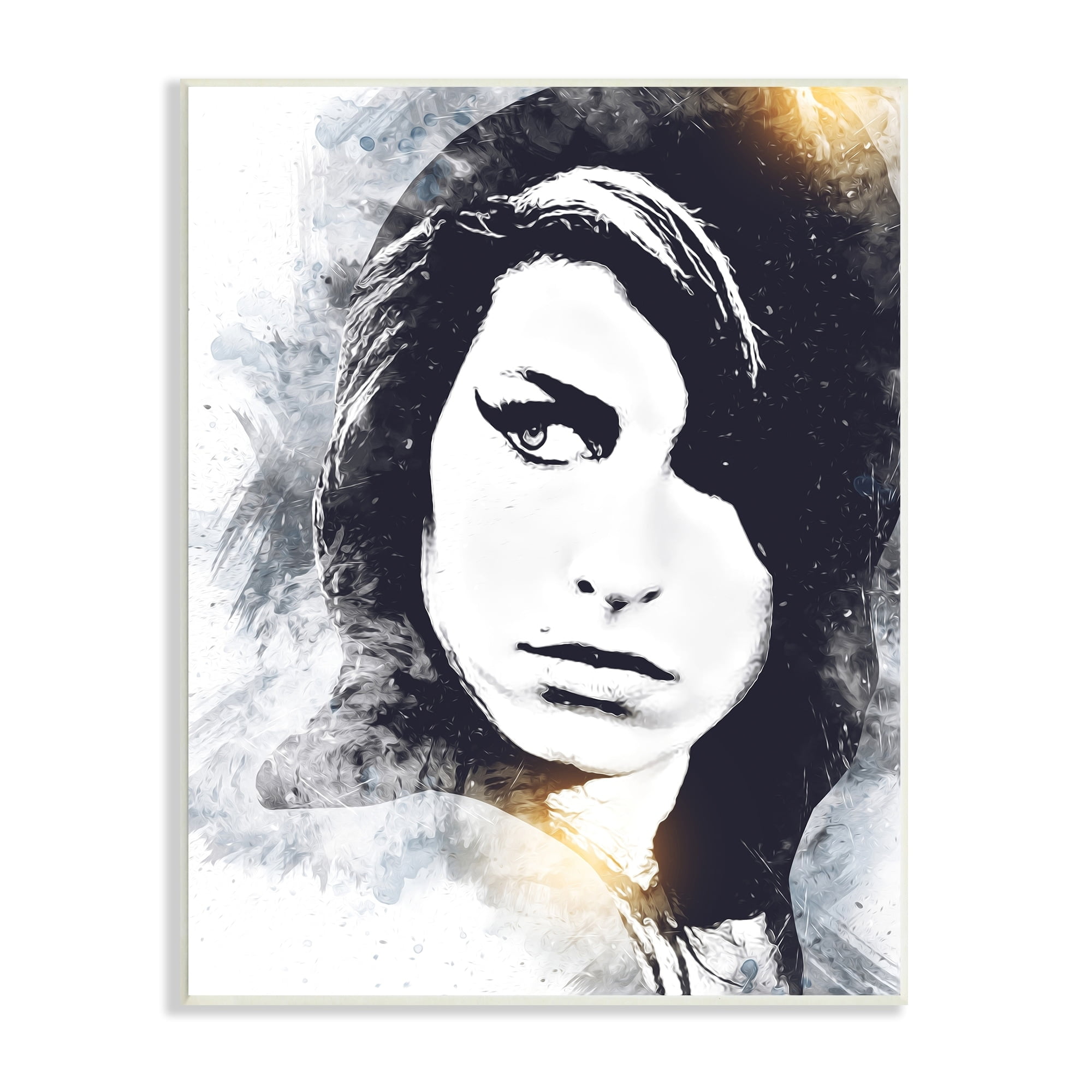 Stupell Industries Modern Amy Winehouse Portrait Bold Eye Abstract Pattern,  13 x 19, Design by Birch\u0026Ink, image size:2000x2000